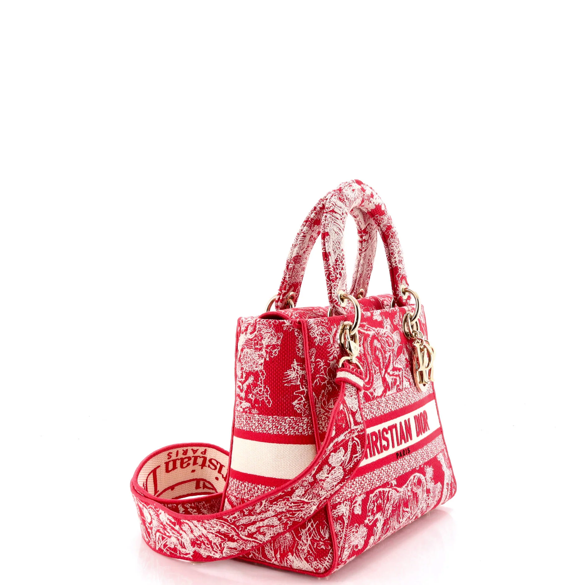 Toile de Jouy Lady D-Lite Bag Embroidered Canvas - Image 2
