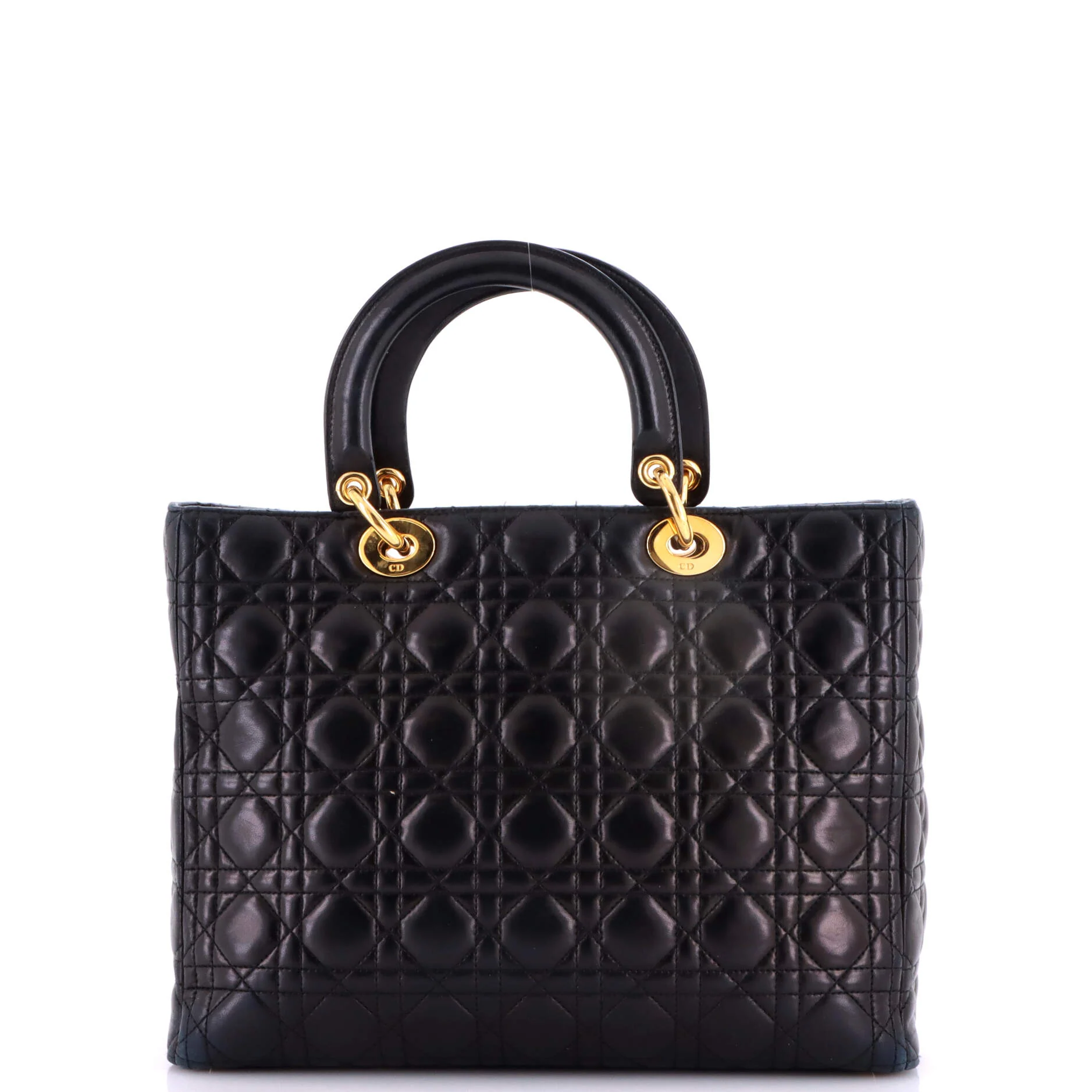 Vintage Lady Dior Bag Cannage Quilt Lambskin Large - Image 3