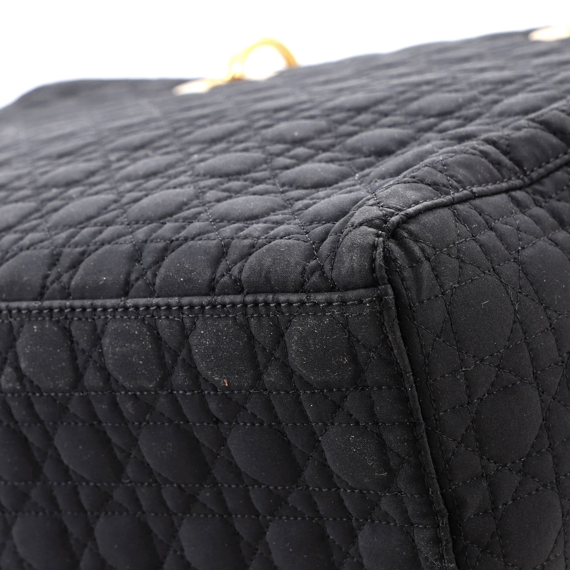 Vintage Lady Dior Bag Cannage Quilt Nylon Large - Image 7