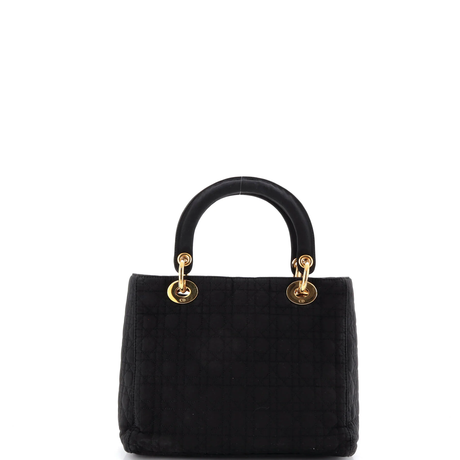 Vintage Lady Dior Bag Cannage Quilt Nylon Medium - Image 3