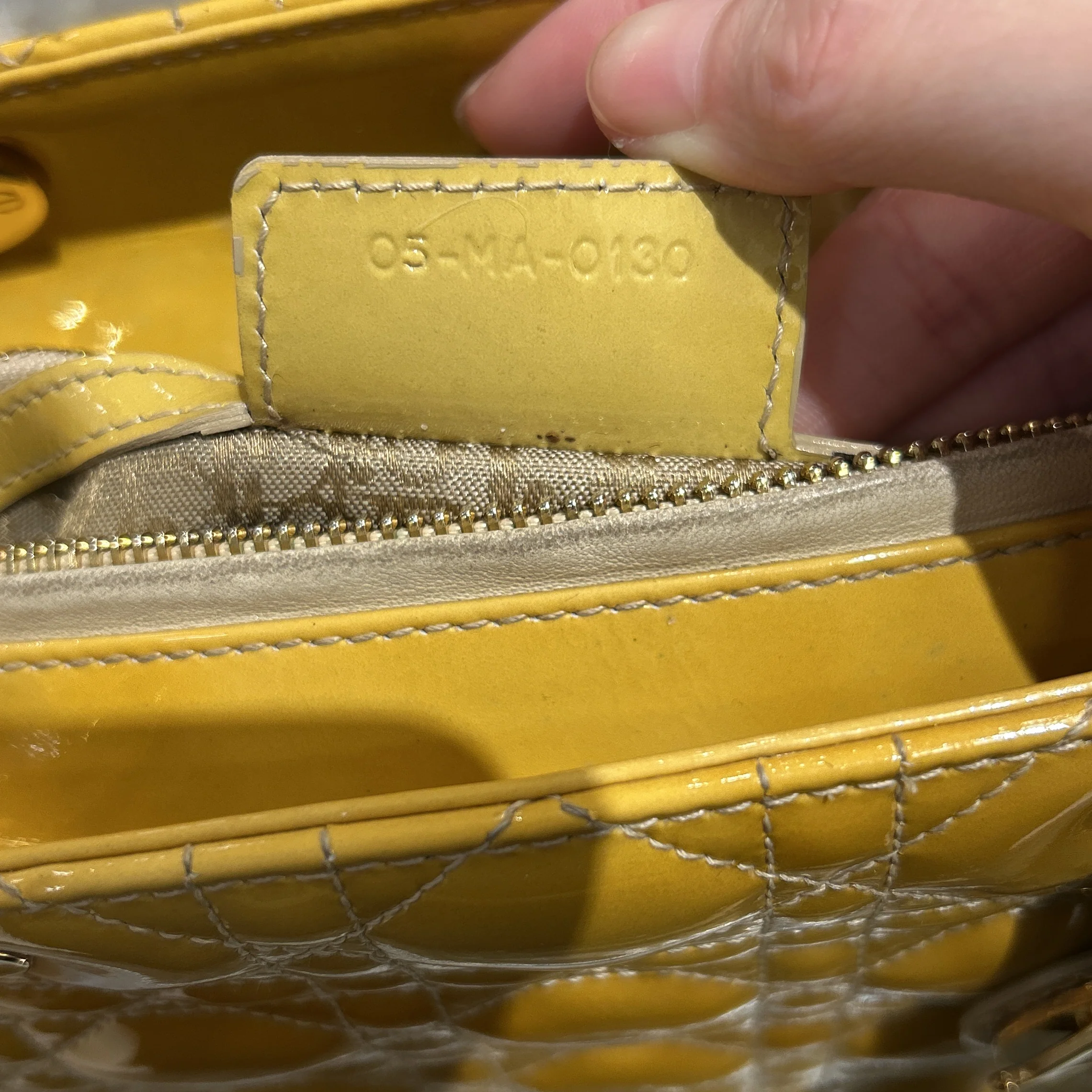 Vintage Lady Dior Bag Cannage Quilt Patent Large - Image 8