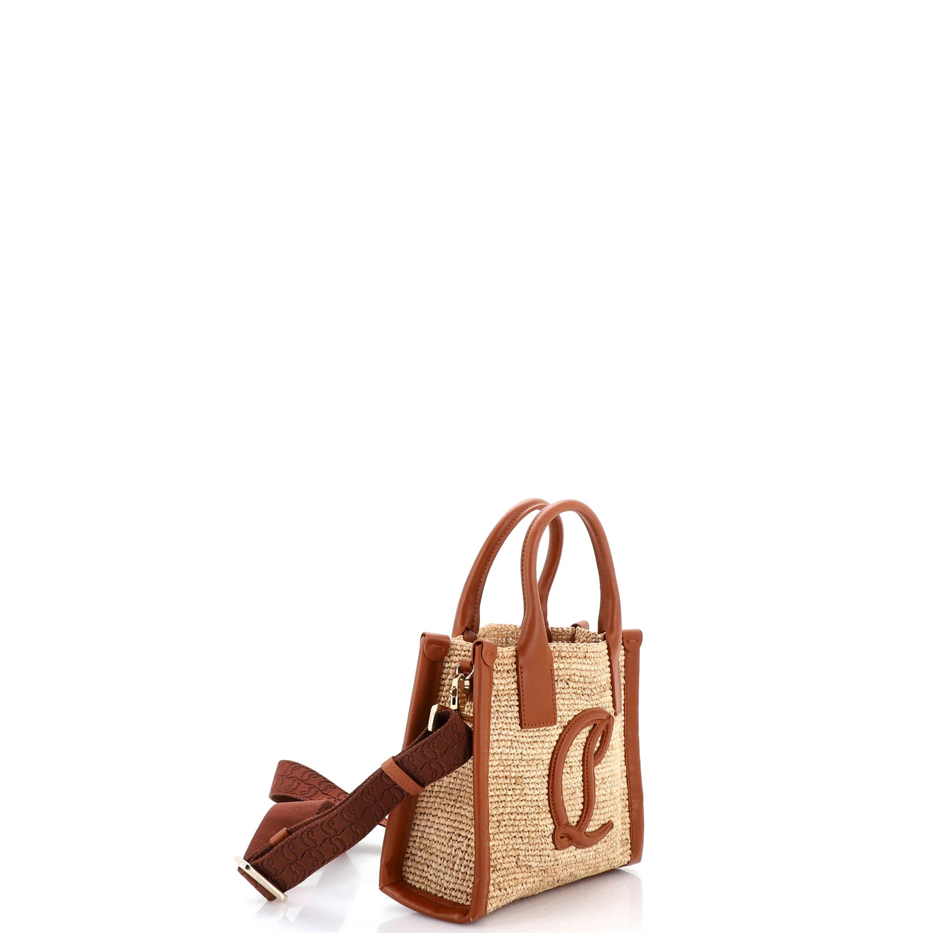 By My Side Tote Raffia with Leather Mini - Image 2