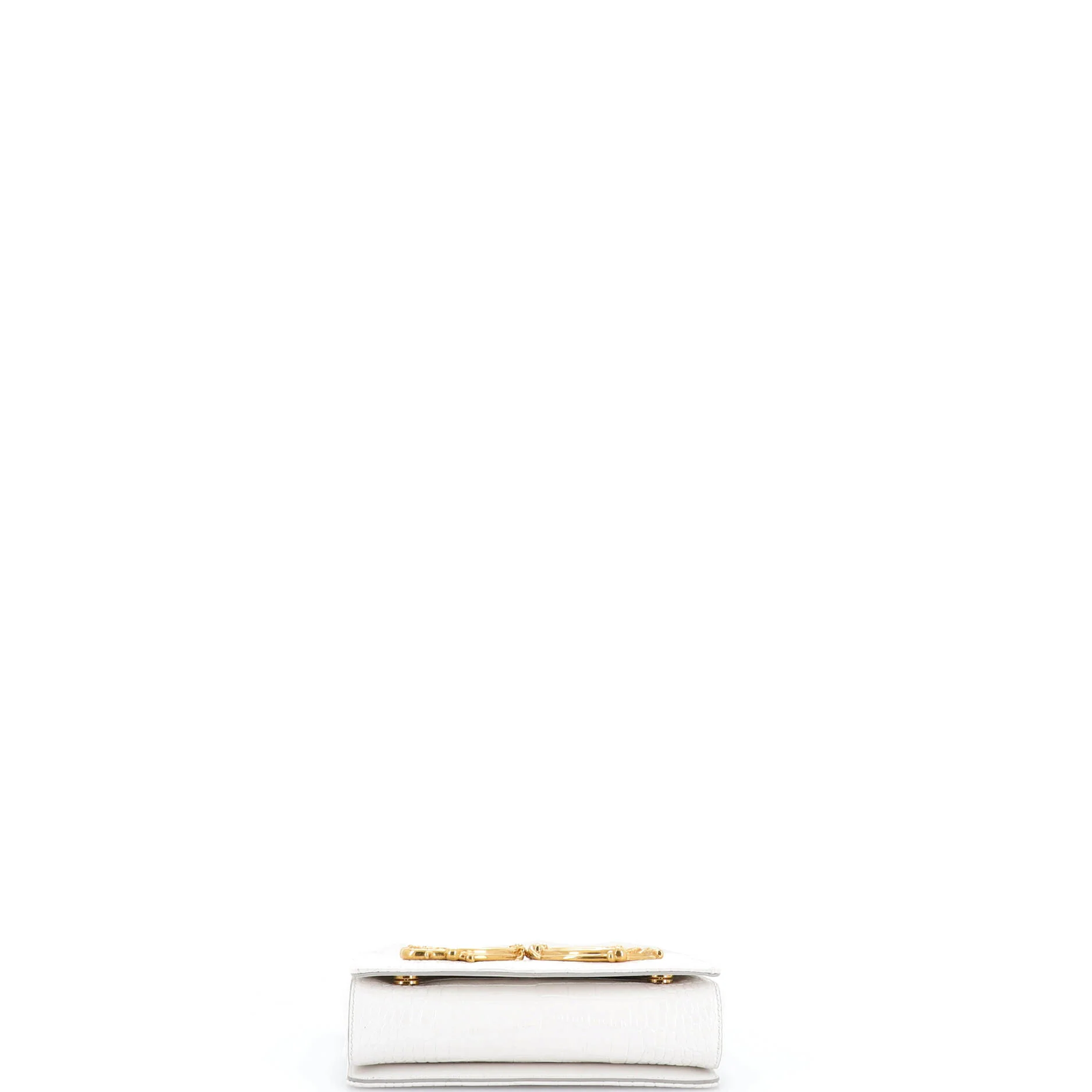 DG Girls Flap Bag Crocodile Embossed Leather Small - Image 4