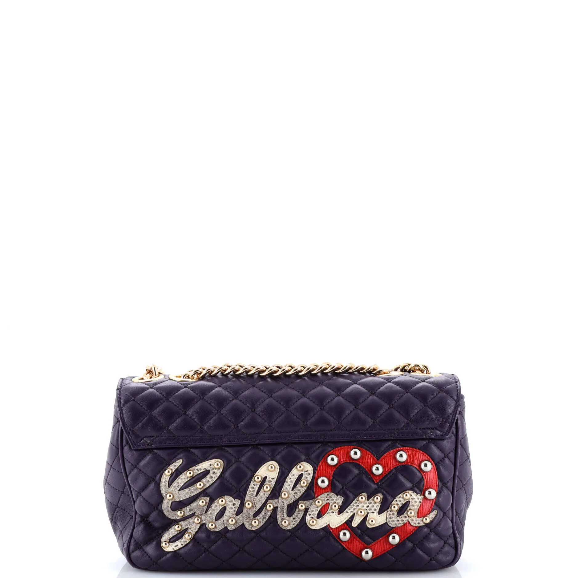 Lucia Shoulder Bag Embellished Quilted Leather Small - Image 3