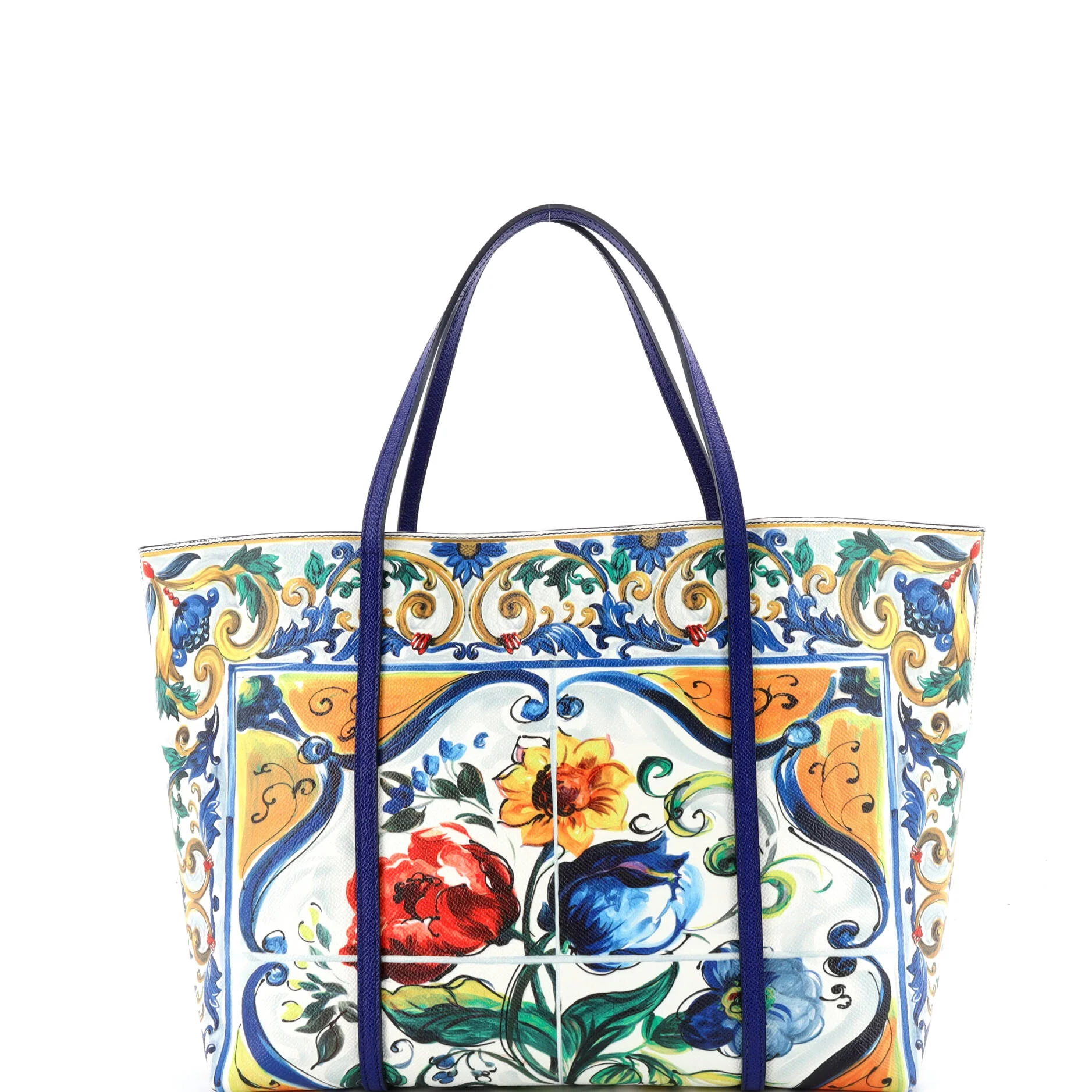 Miss Escape Open Tote Printed Saffiano Leather