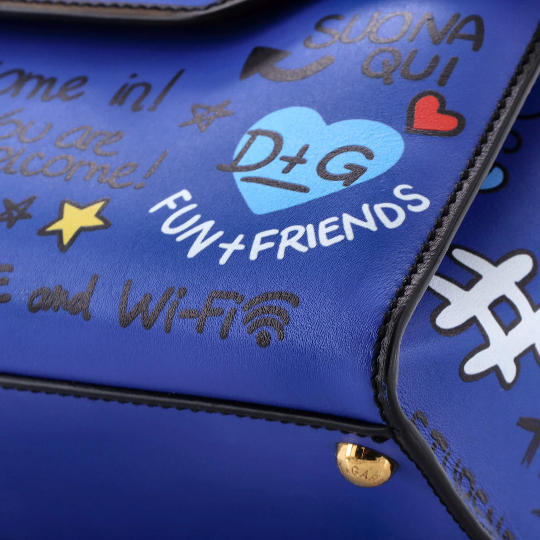 Welcome Top Handle Bag Printed Leather Small - Image 6