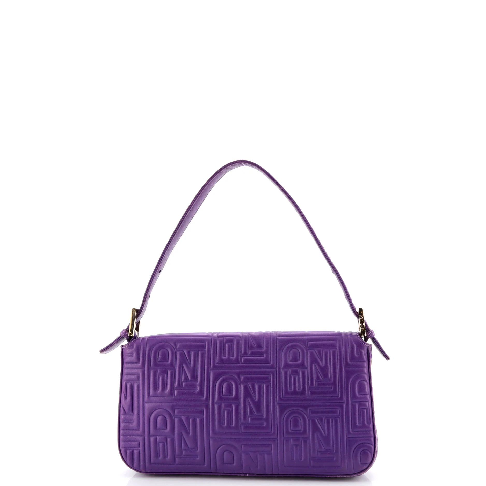 Baguette Bag Logo Embossed Leather Small - Image 5