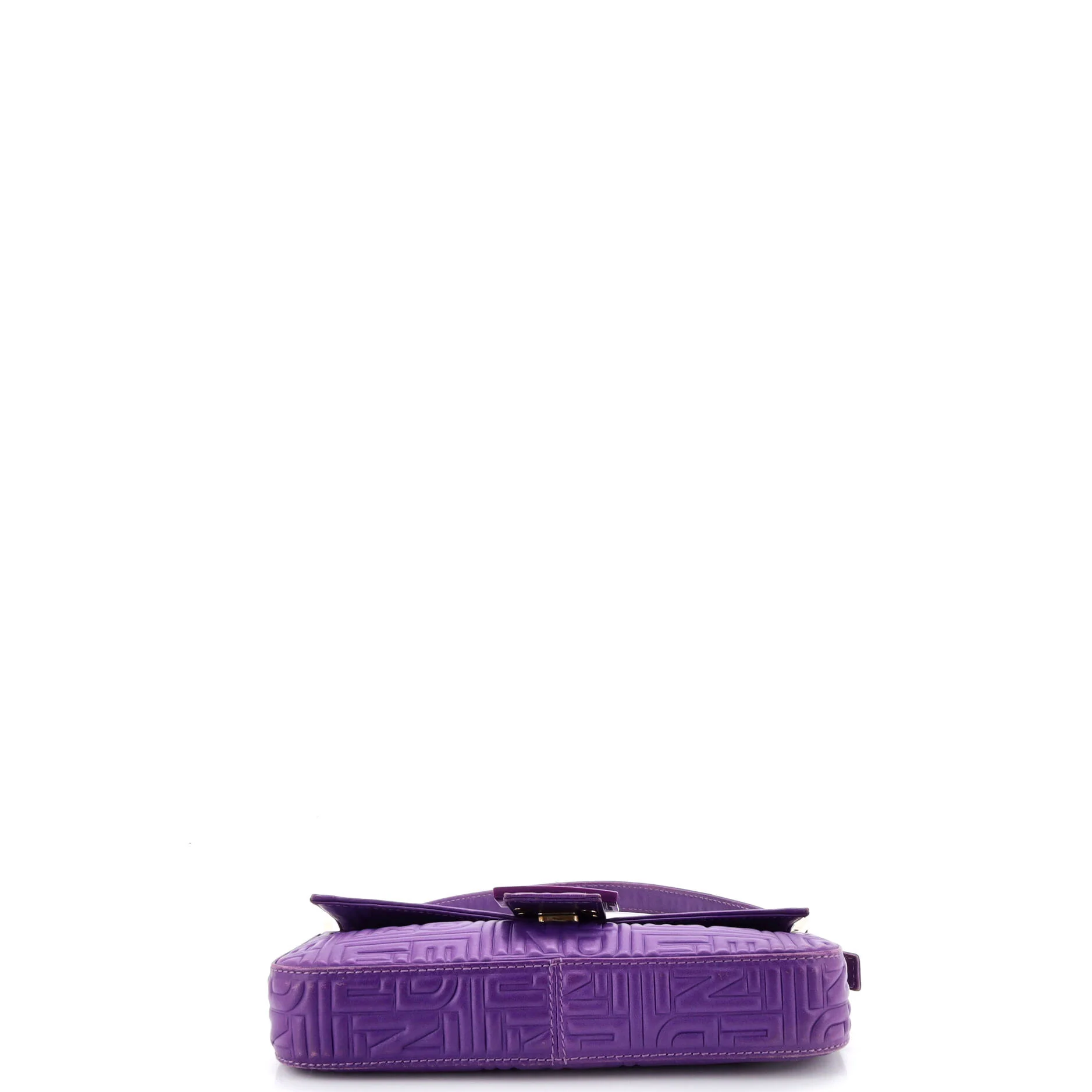 Baguette Bag Logo Embossed Leather Small - Image 7