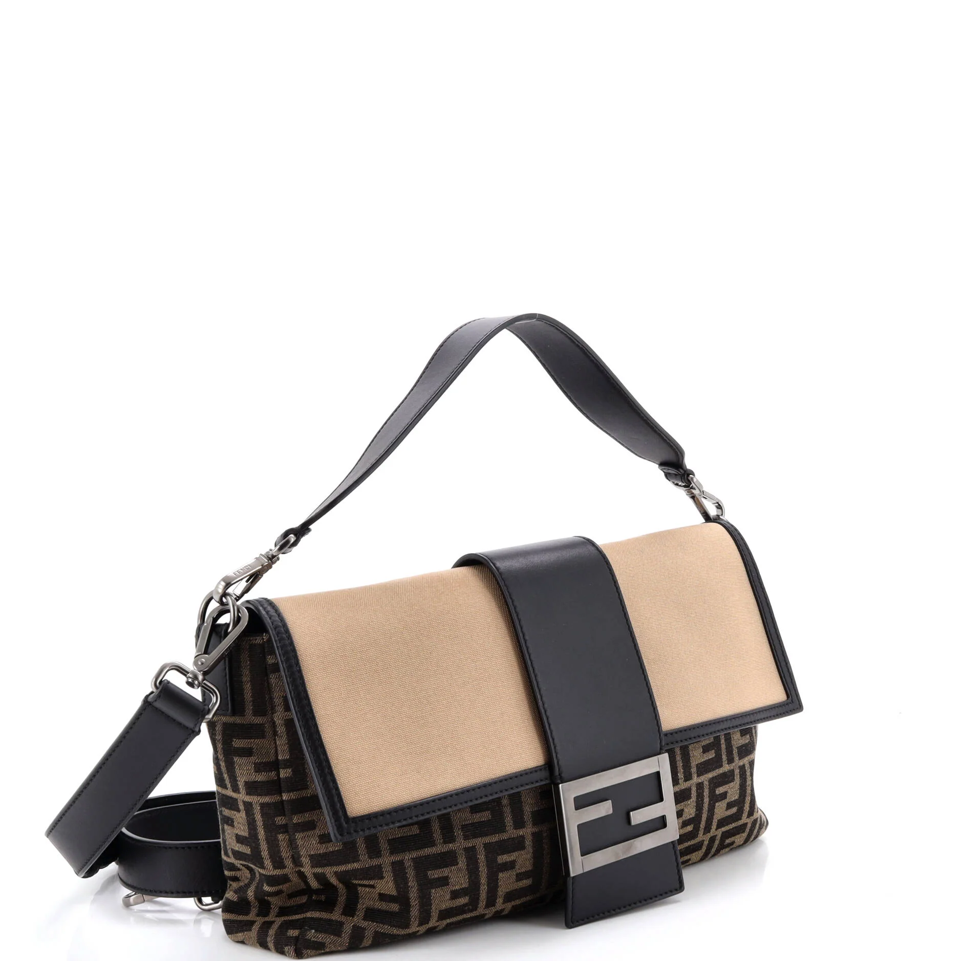 Baguette NM Bag Zucca Canvas with Leather Large - Image 2