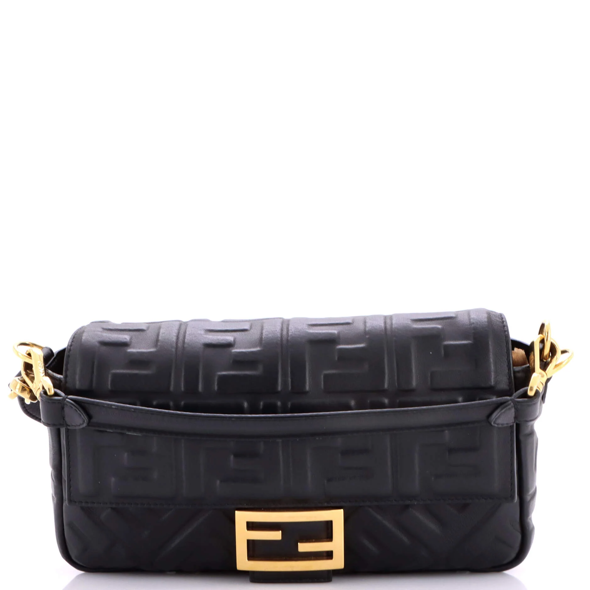 Baguette NM Bag Zucca Embossed Leather Medium