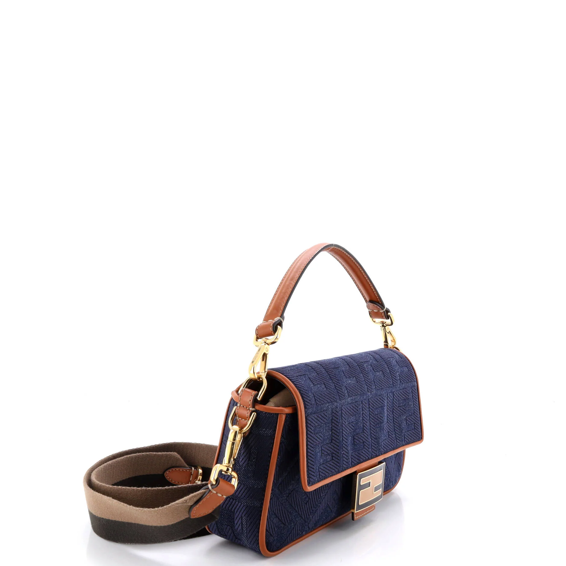 Baguette NM Bag Zucca Embroidered Denim Medium - Image 2