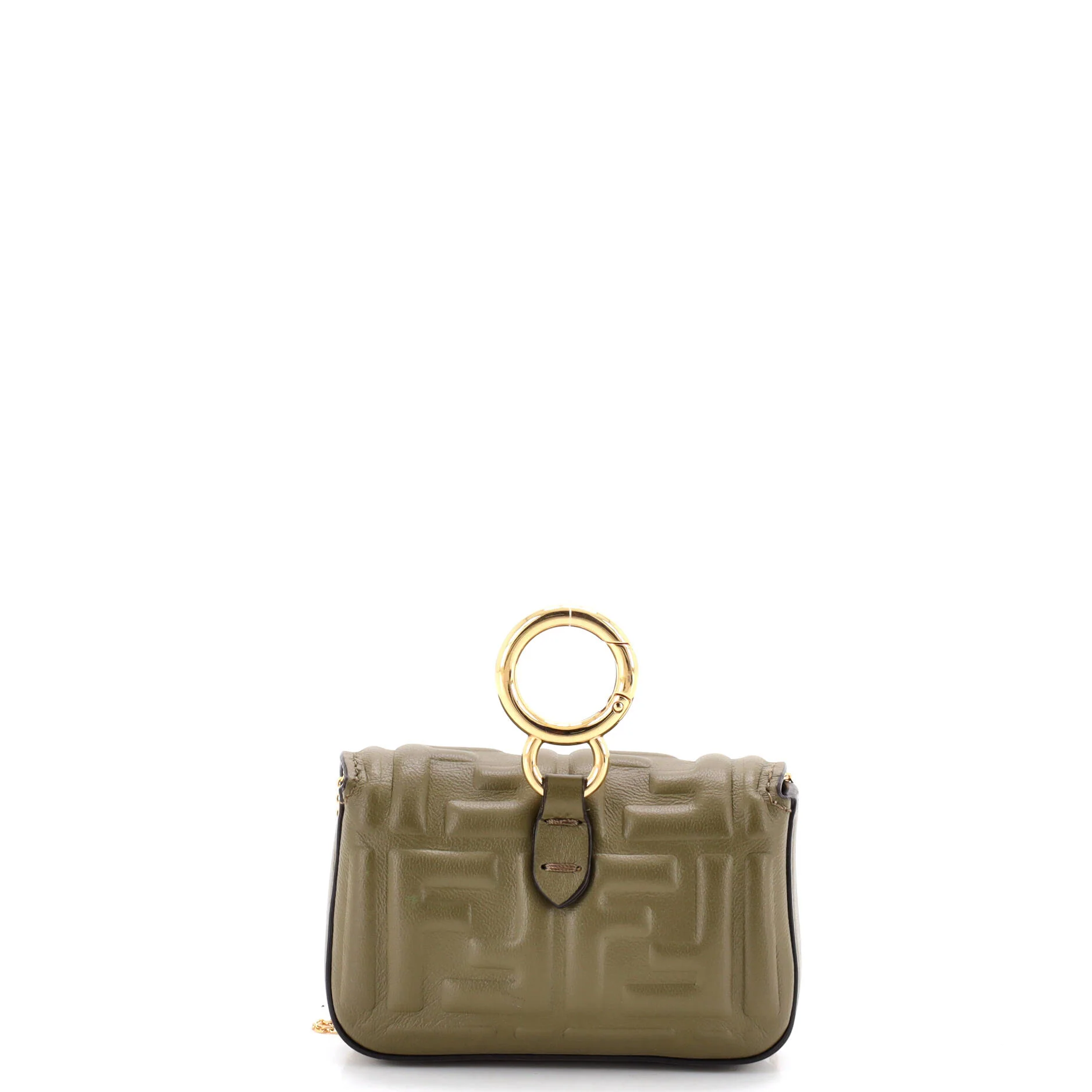 Chain Baguette Charm Bag Zucca Embossed Leather Nano - Image 3