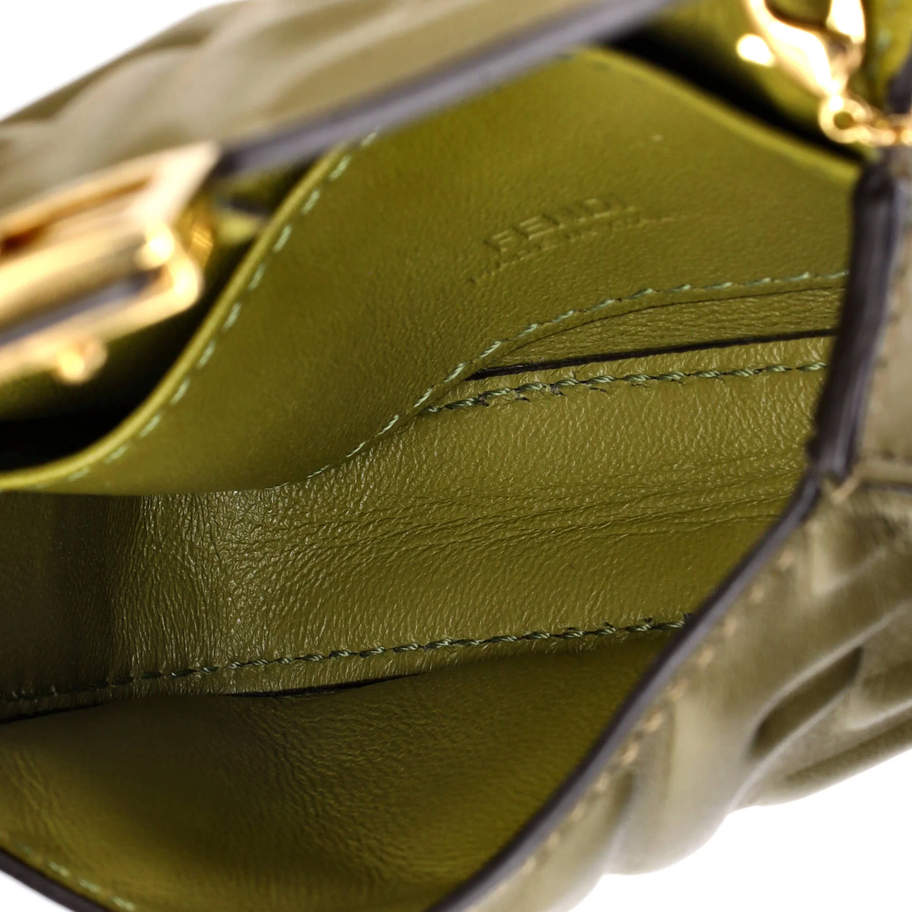 Chain Baguette Charm Bag Zucca Embossed Leather Nano - Image 5
