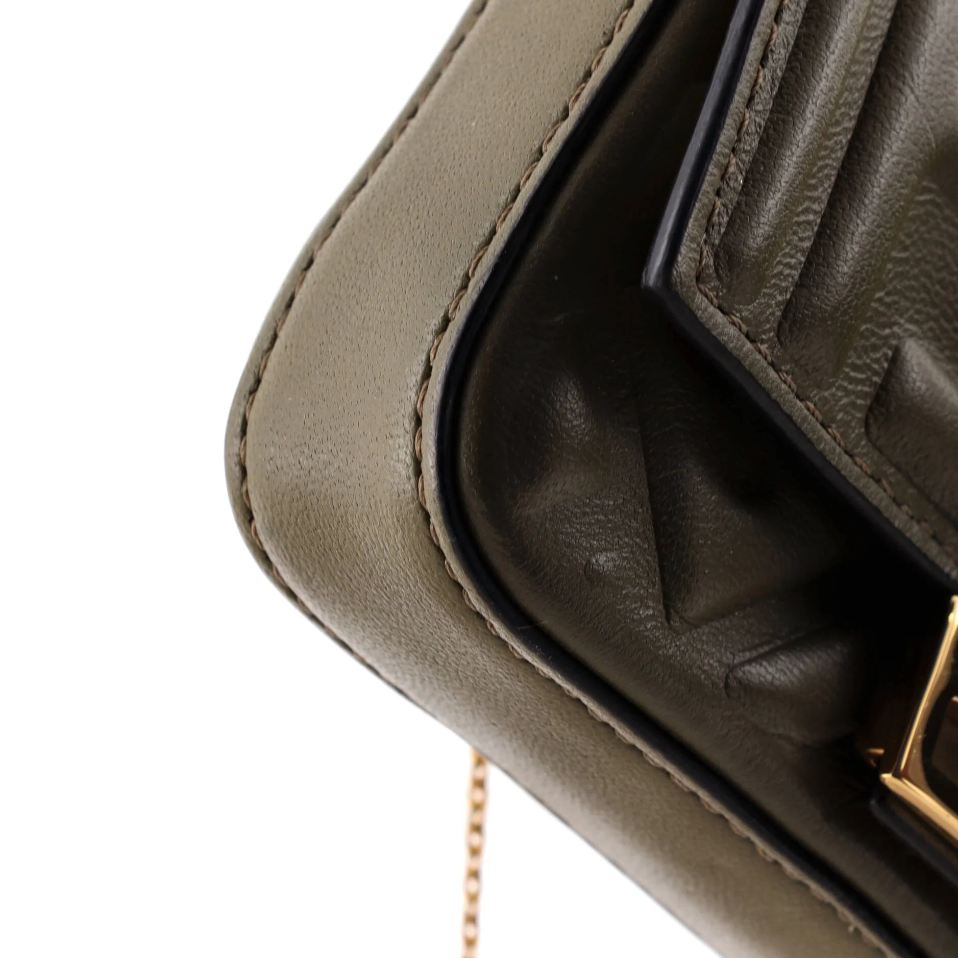 Chain Baguette Charm Bag Zucca Embossed Leather Nano - Image 6