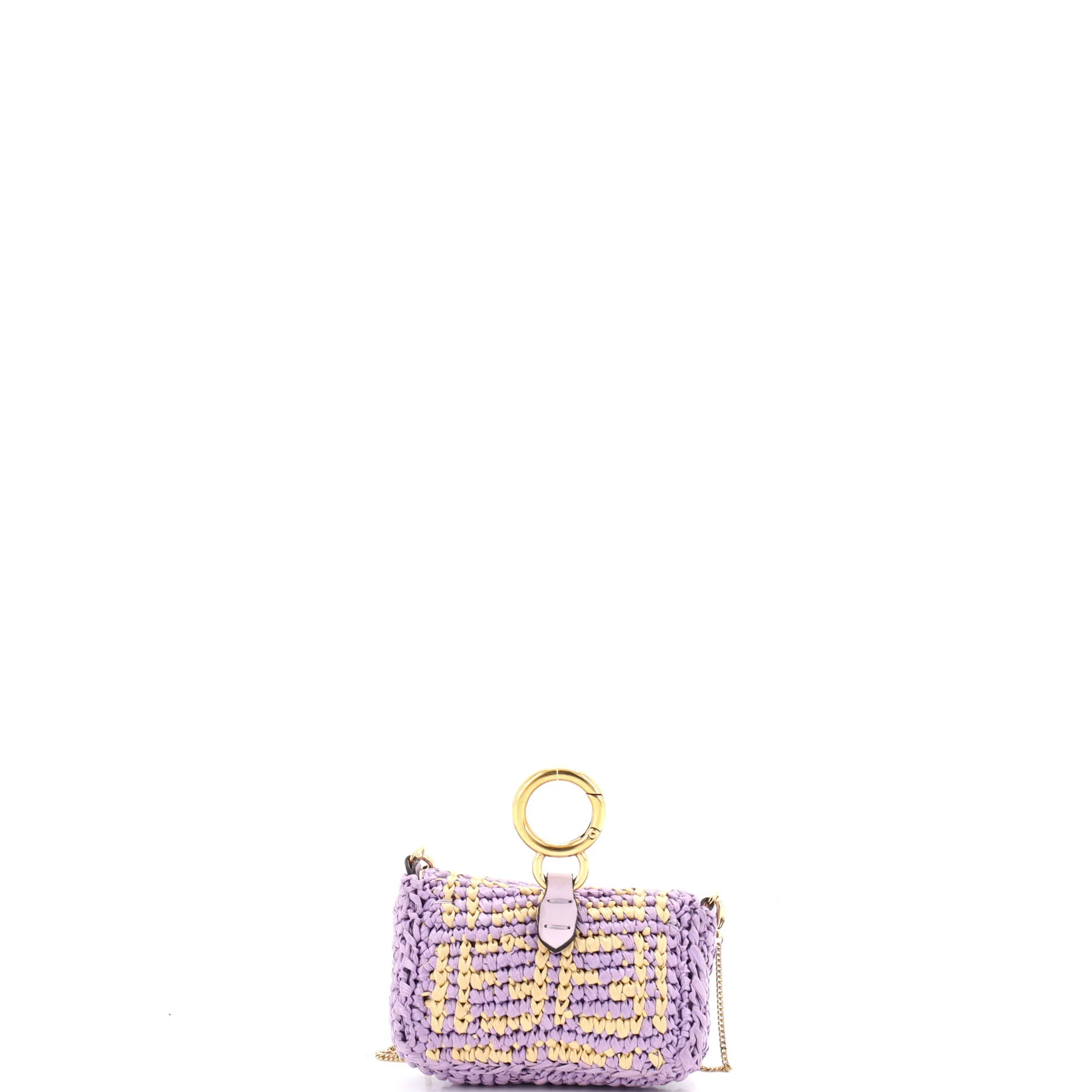 Chain Baguette Charm Bag Zucca Raffia Nano - Image 3