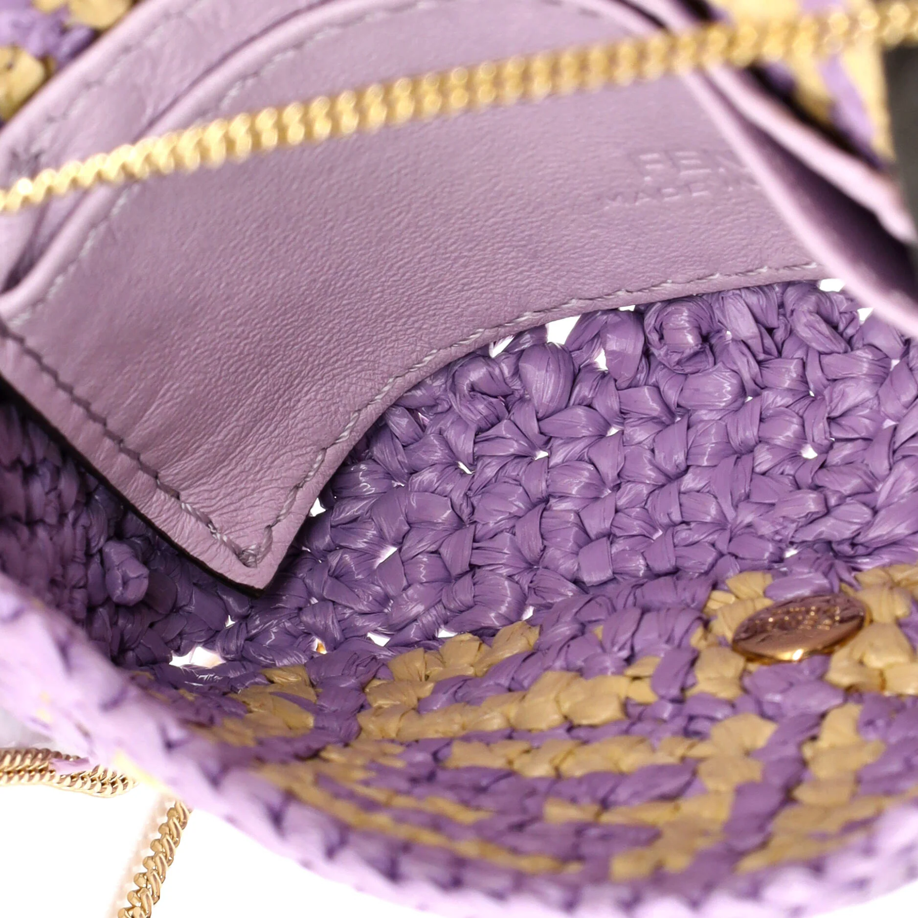 Chain Baguette Charm Bag Zucca Raffia Nano - Image 5