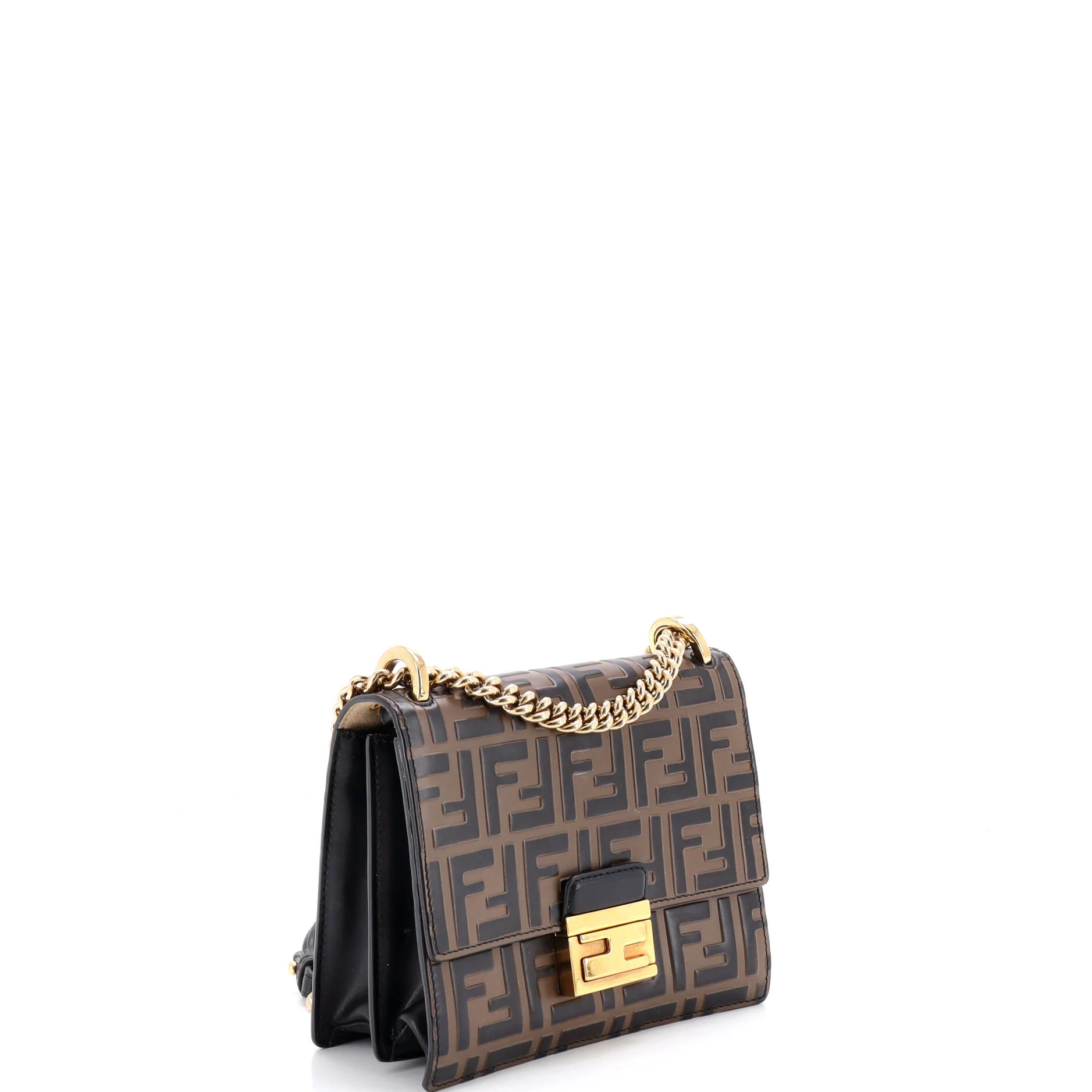 Kan U Shoulder Bag Zucca Embossed Leather Small - Image 2