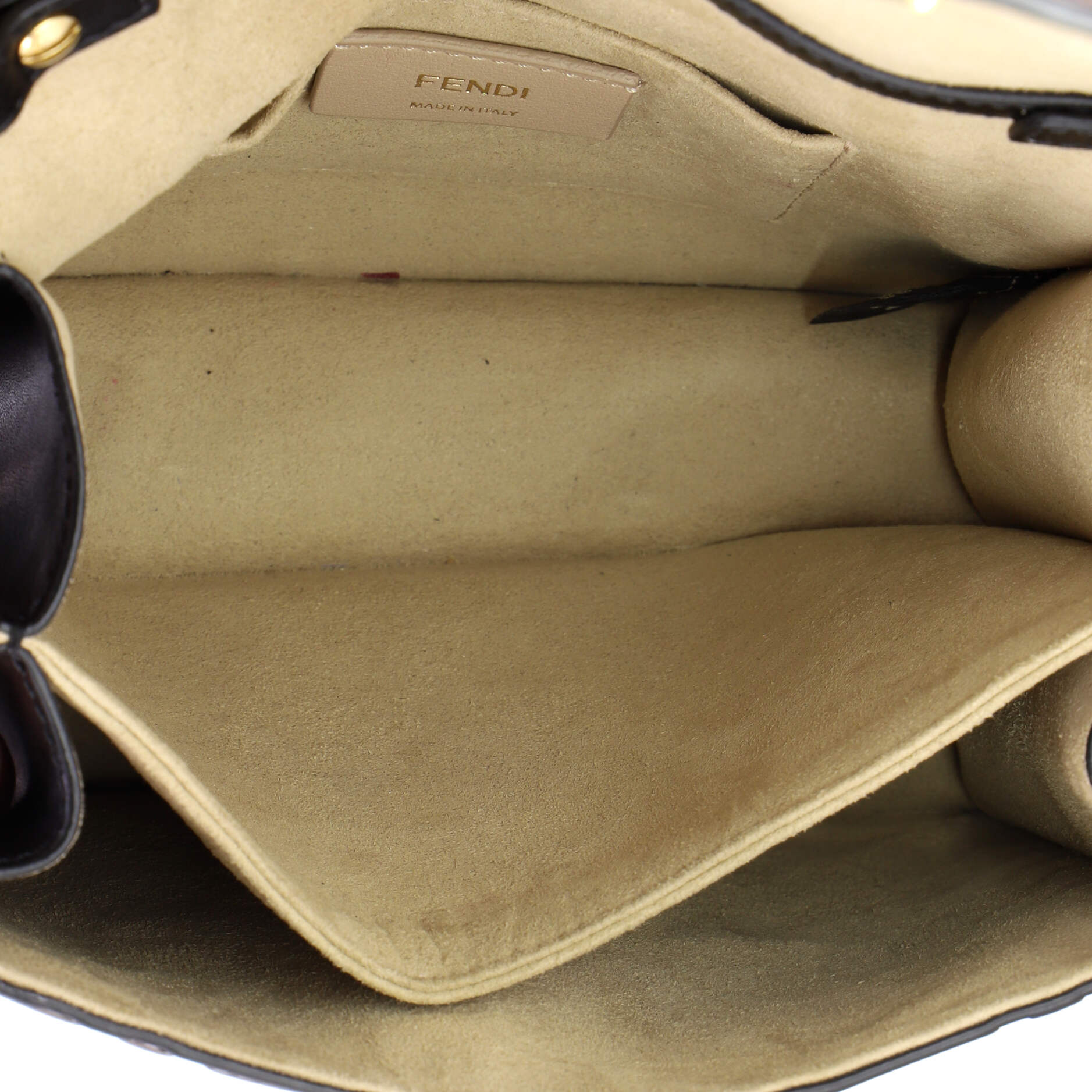 Kan U Shoulder Bag Zucca Embossed Leather Small - Image 5