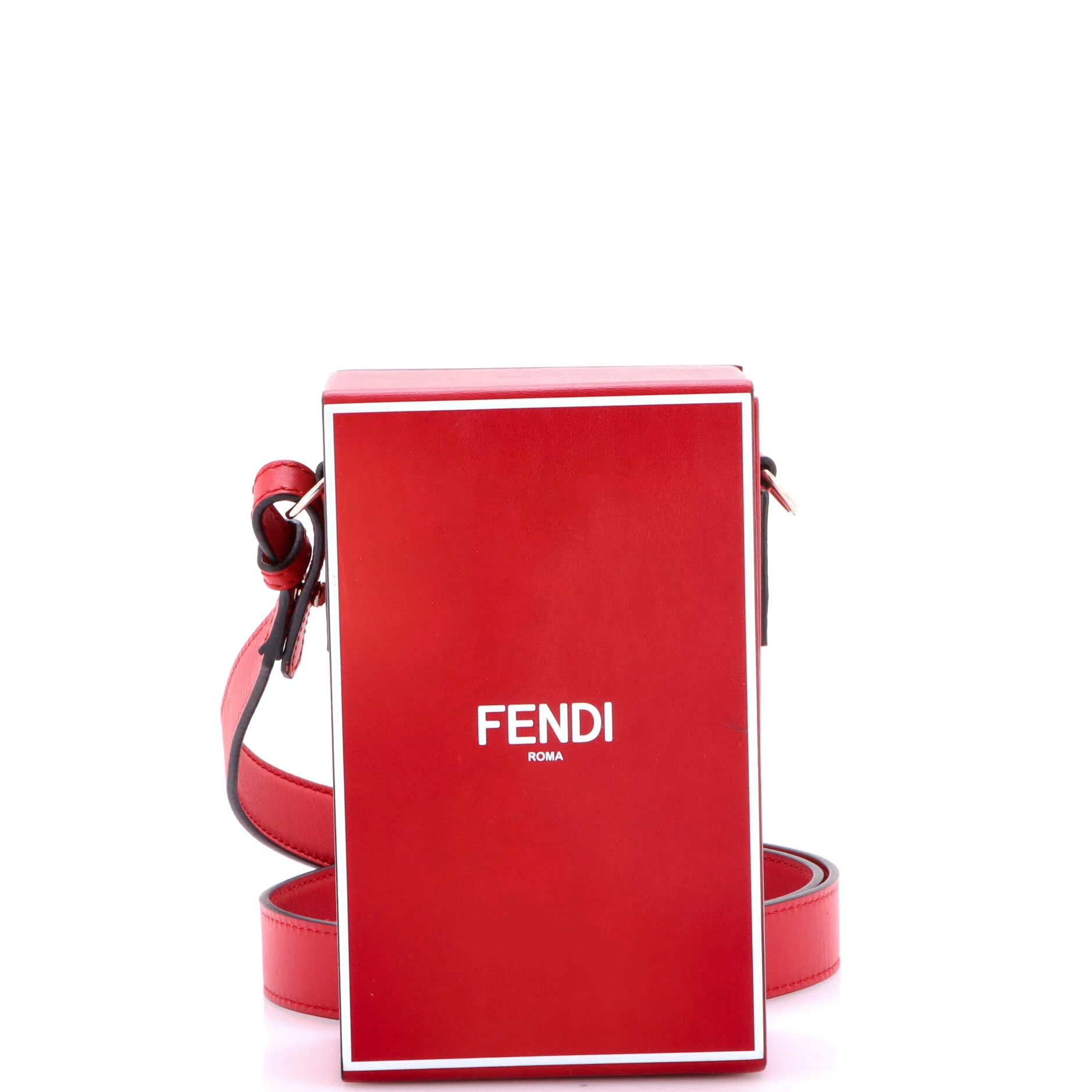 Logo Vertical Box Crossbody Bag Leather