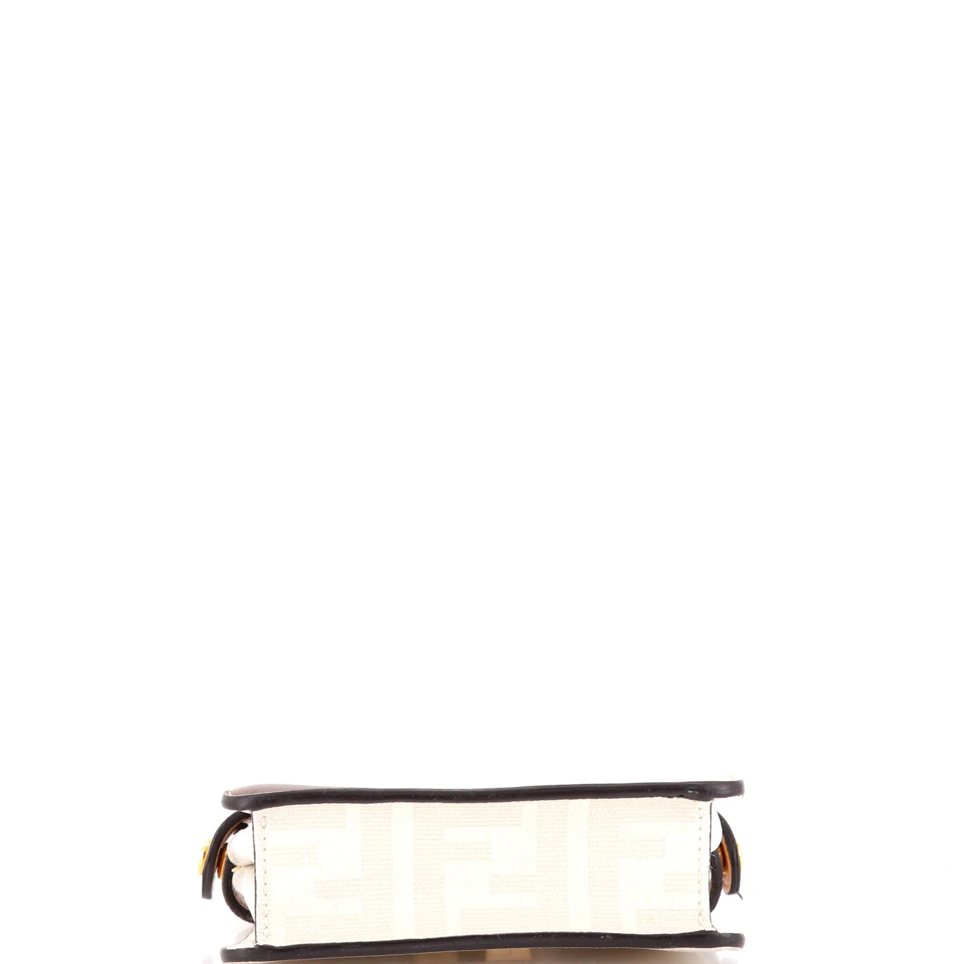 Maxi Handle Peekaboo Bag Zucca Coated Canvas with Inlay Leather Nano - Image 4