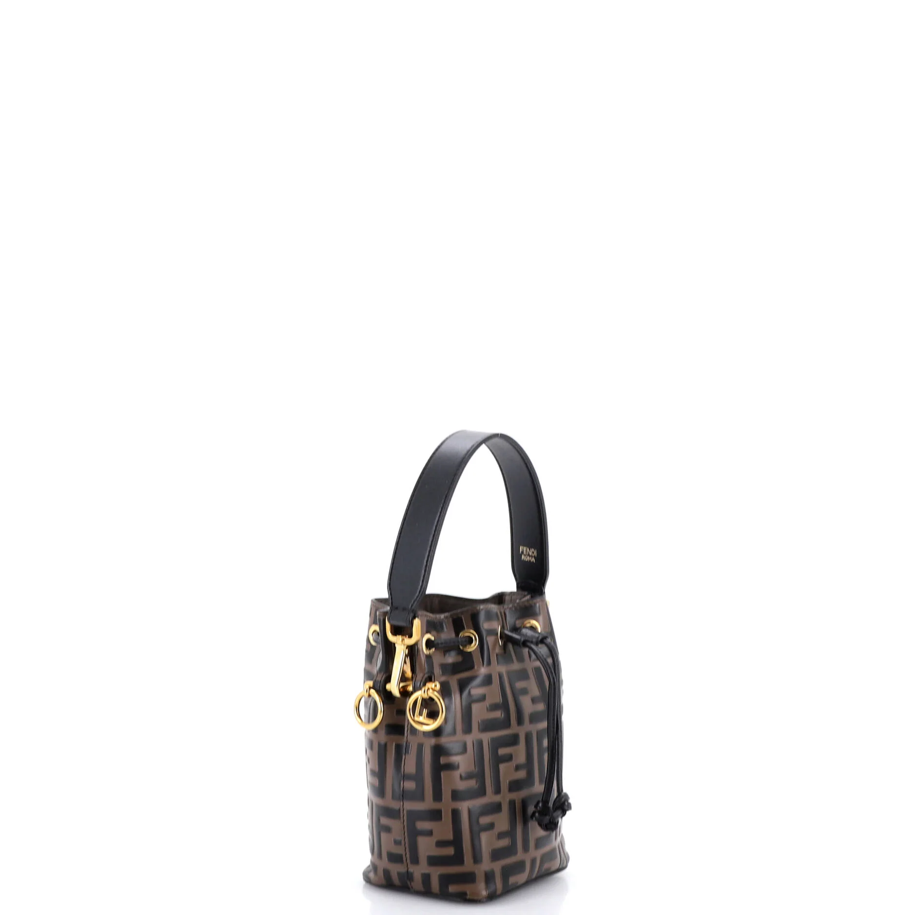 Mon Tresor Bucket Bag Zucca Embossed Leather Mini - Image 2