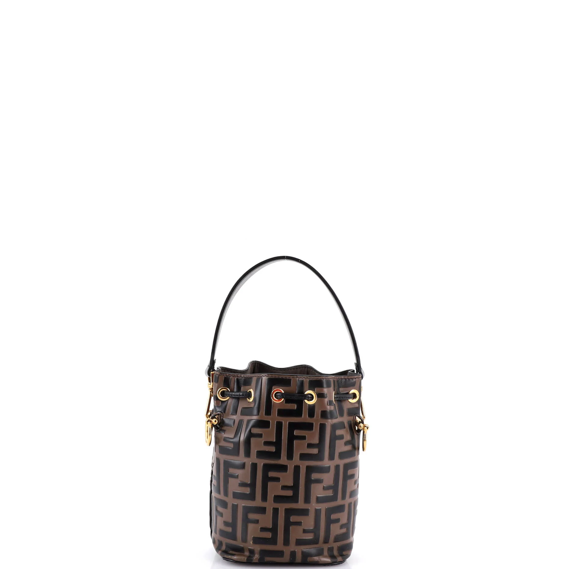 Mon Tresor Bucket Bag Zucca Embossed Leather Mini - Image 3