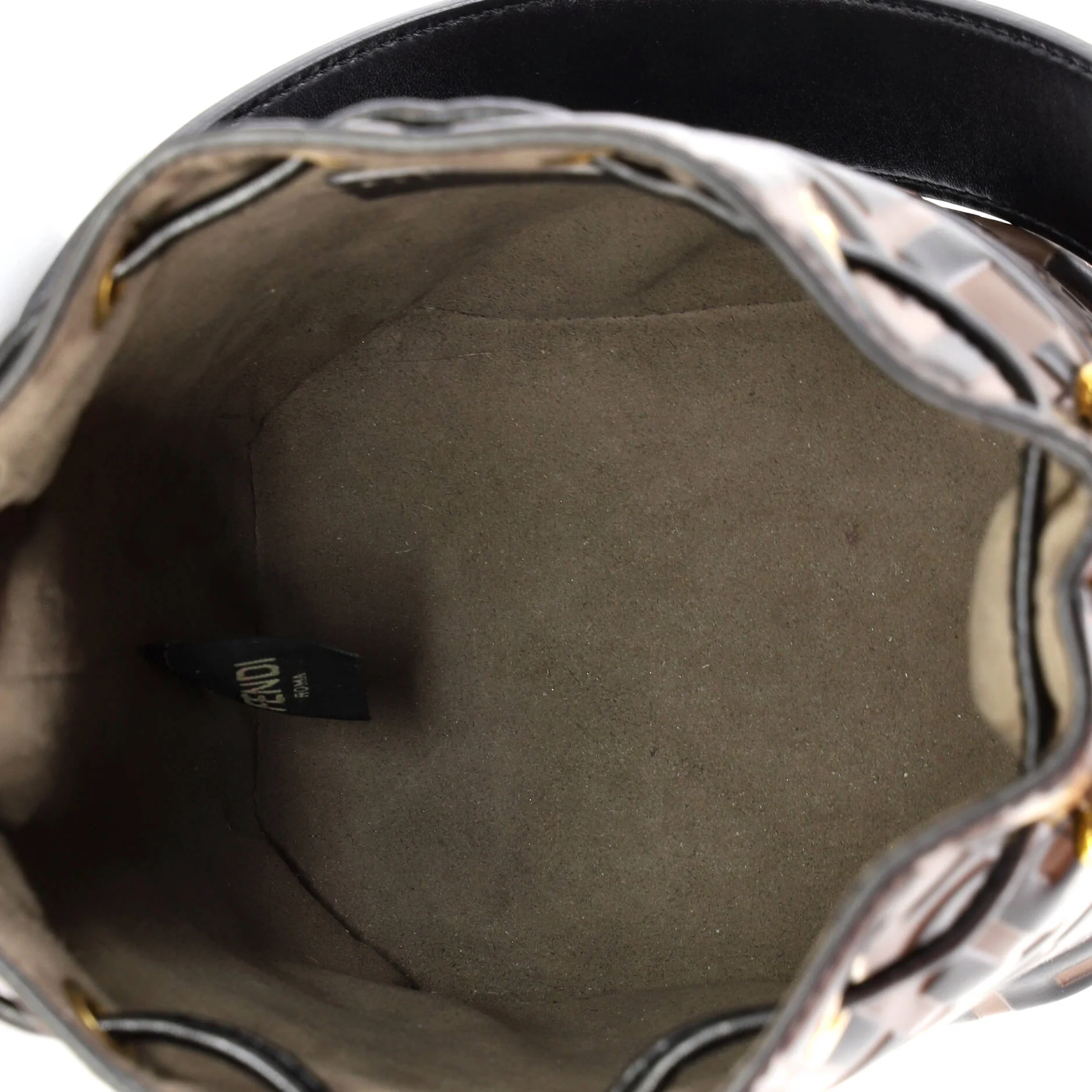 Mon Tresor Bucket Bag Zucca Embossed Leather Mini - Image 5
