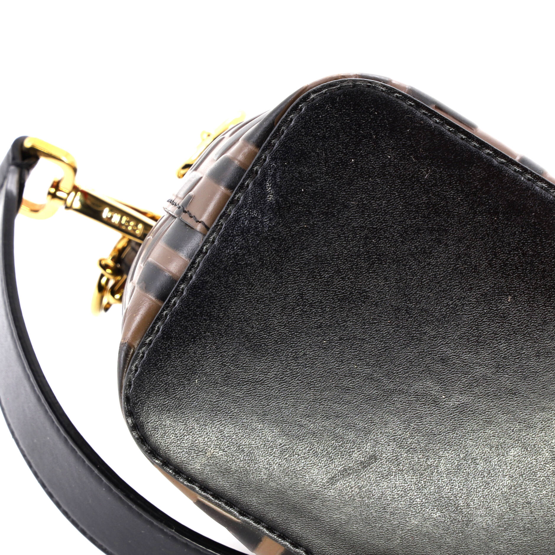 Mon Tresor Bucket Bag Zucca Embossed Leather Mini - Image 6