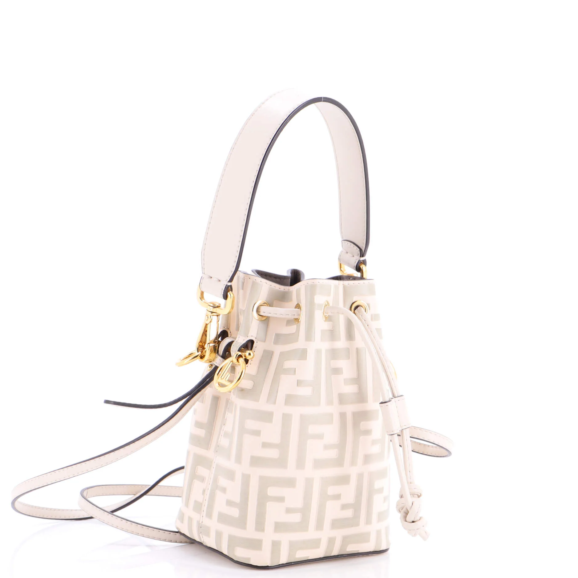 Mon Tresor Bucket Bag Zucca Embossed Leather Mini - Image 2