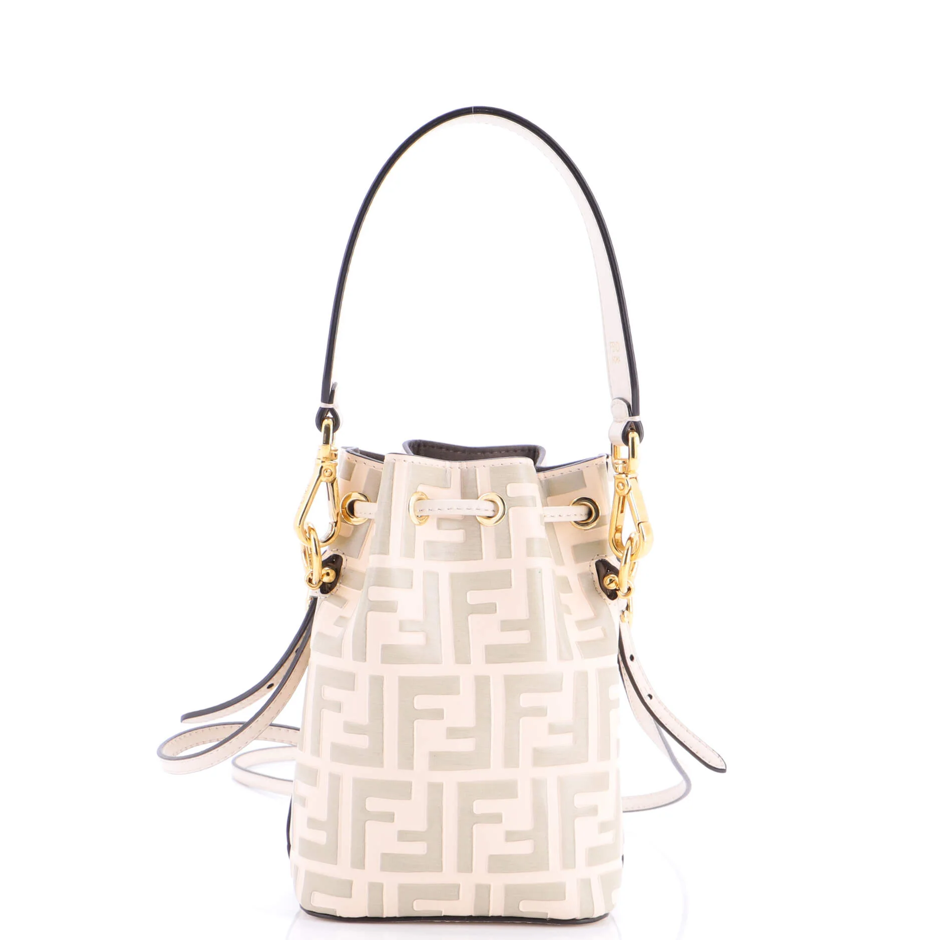 Mon Tresor Bucket Bag Zucca Embossed Leather Mini - Image 3