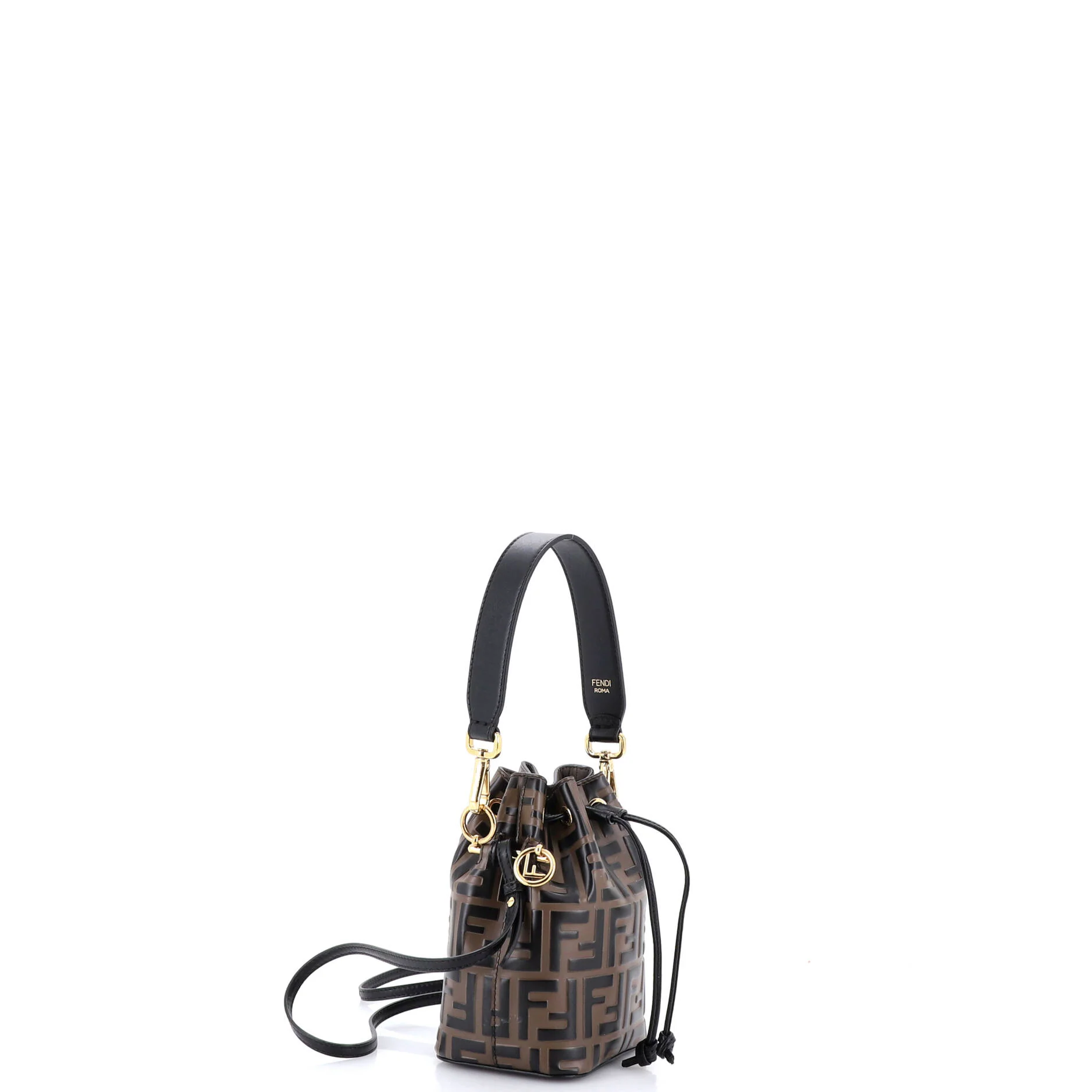 Mon Tresor Bucket Bag Zucca Embossed Leather Mini - Image 2