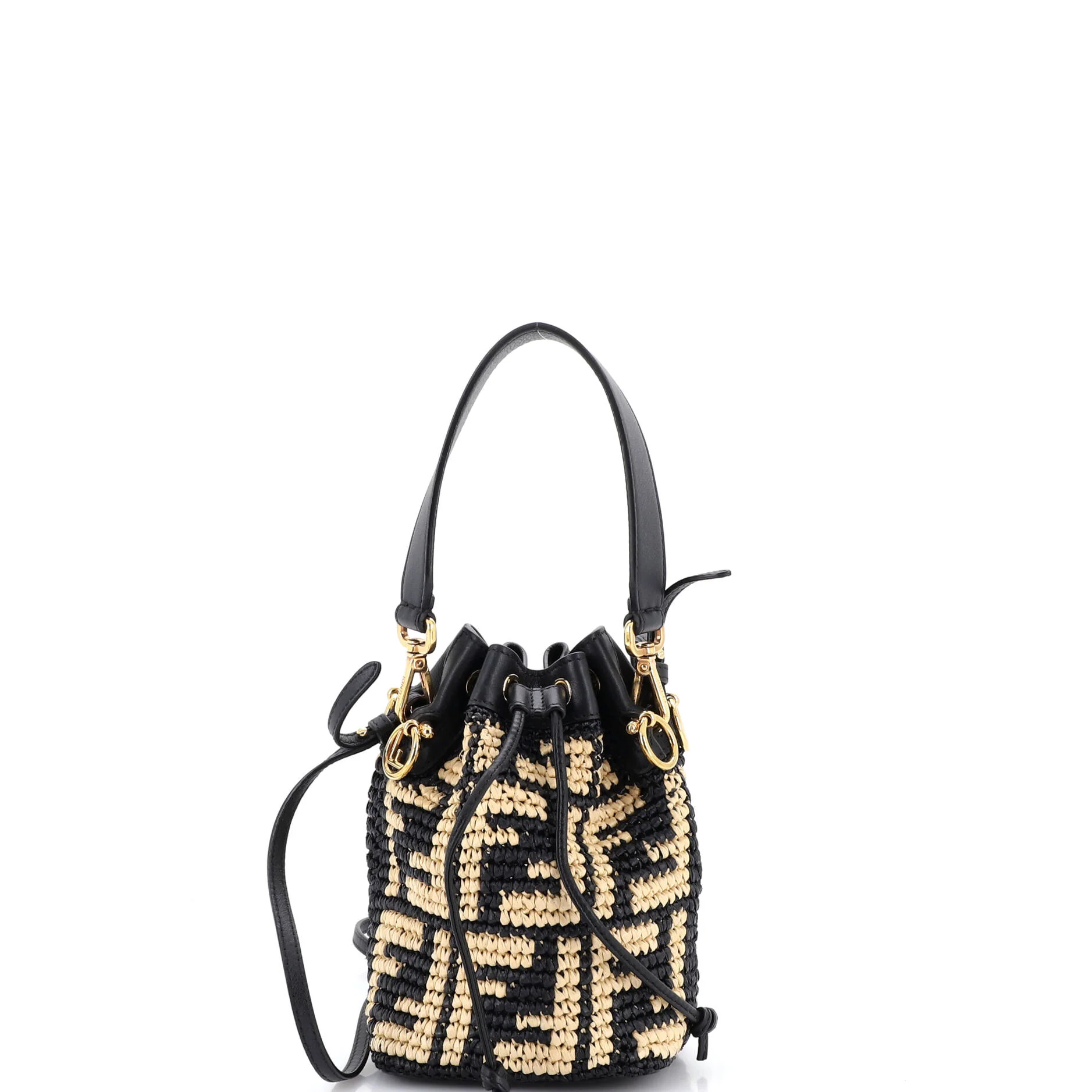 Mon Tresor Bucket Bag Zucca Raffia Mini
