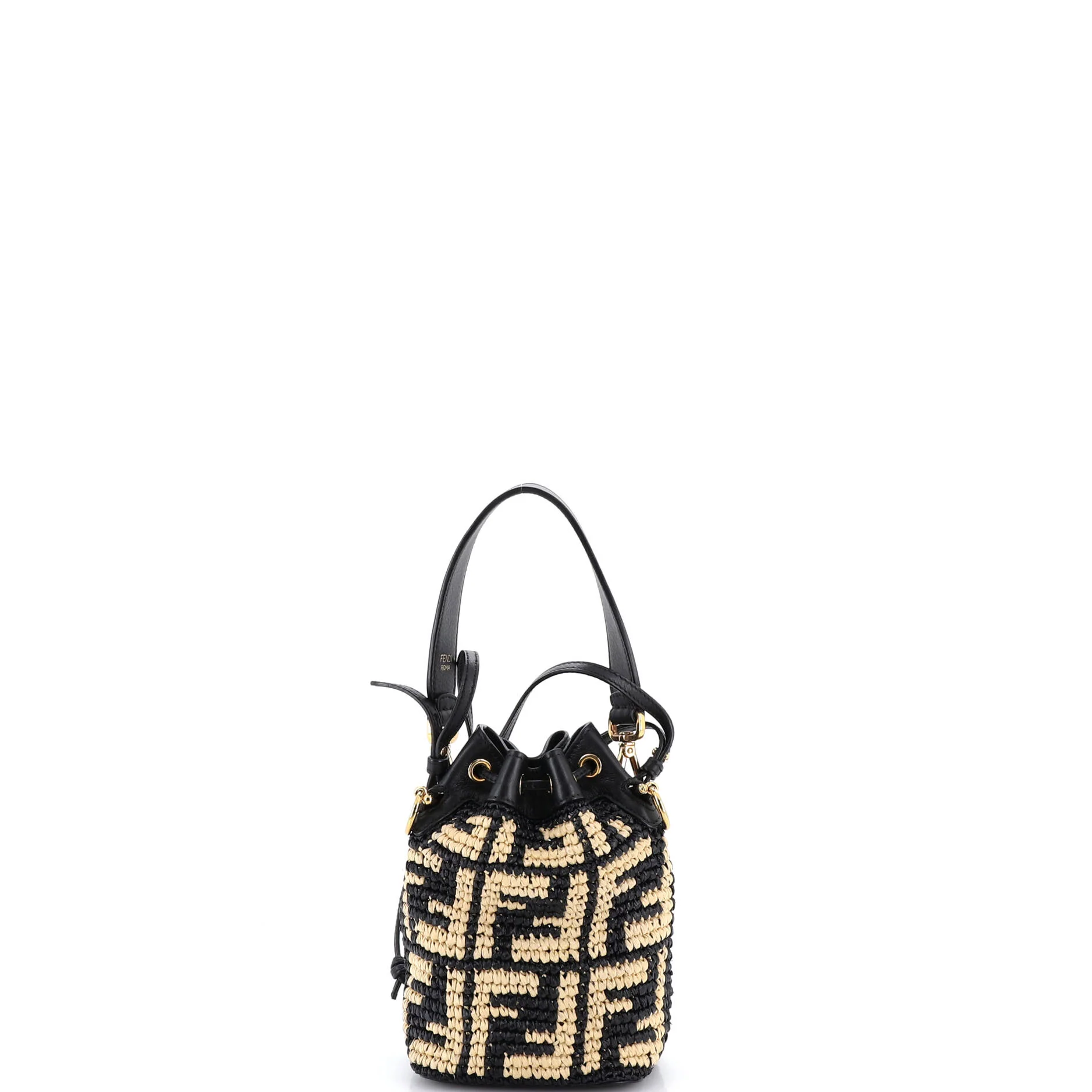 Mon Tresor Bucket Bag Zucca Raffia Mini - Image 3