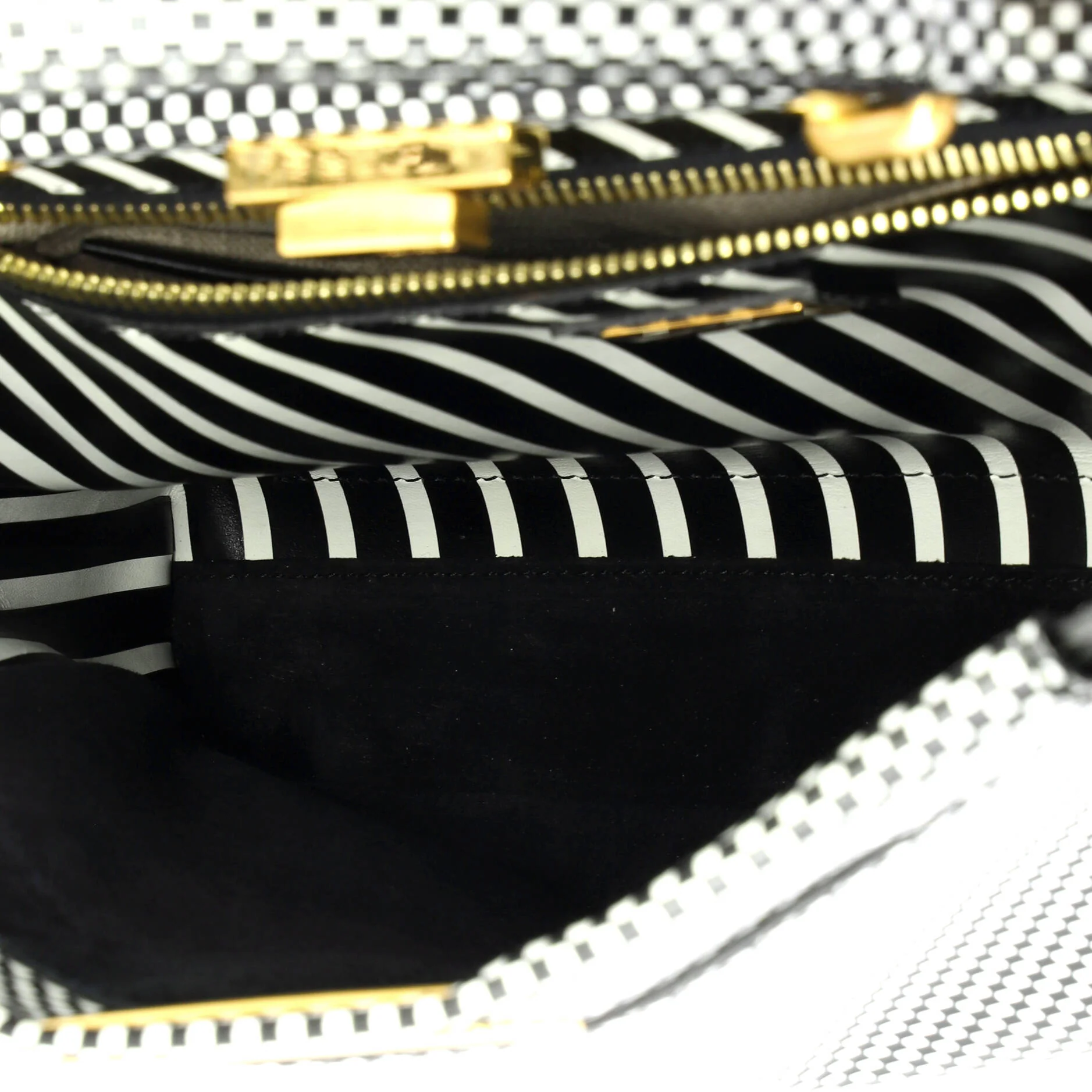 Peekaboo Bag Check Print Leather Regular - Image 5