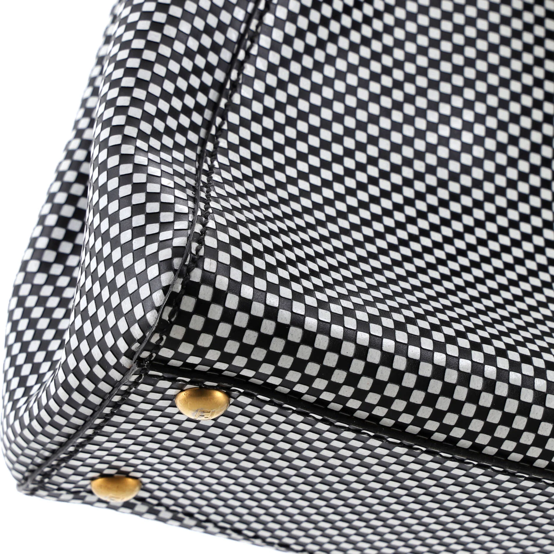 Peekaboo Bag Check Print Leather Regular - Image 6