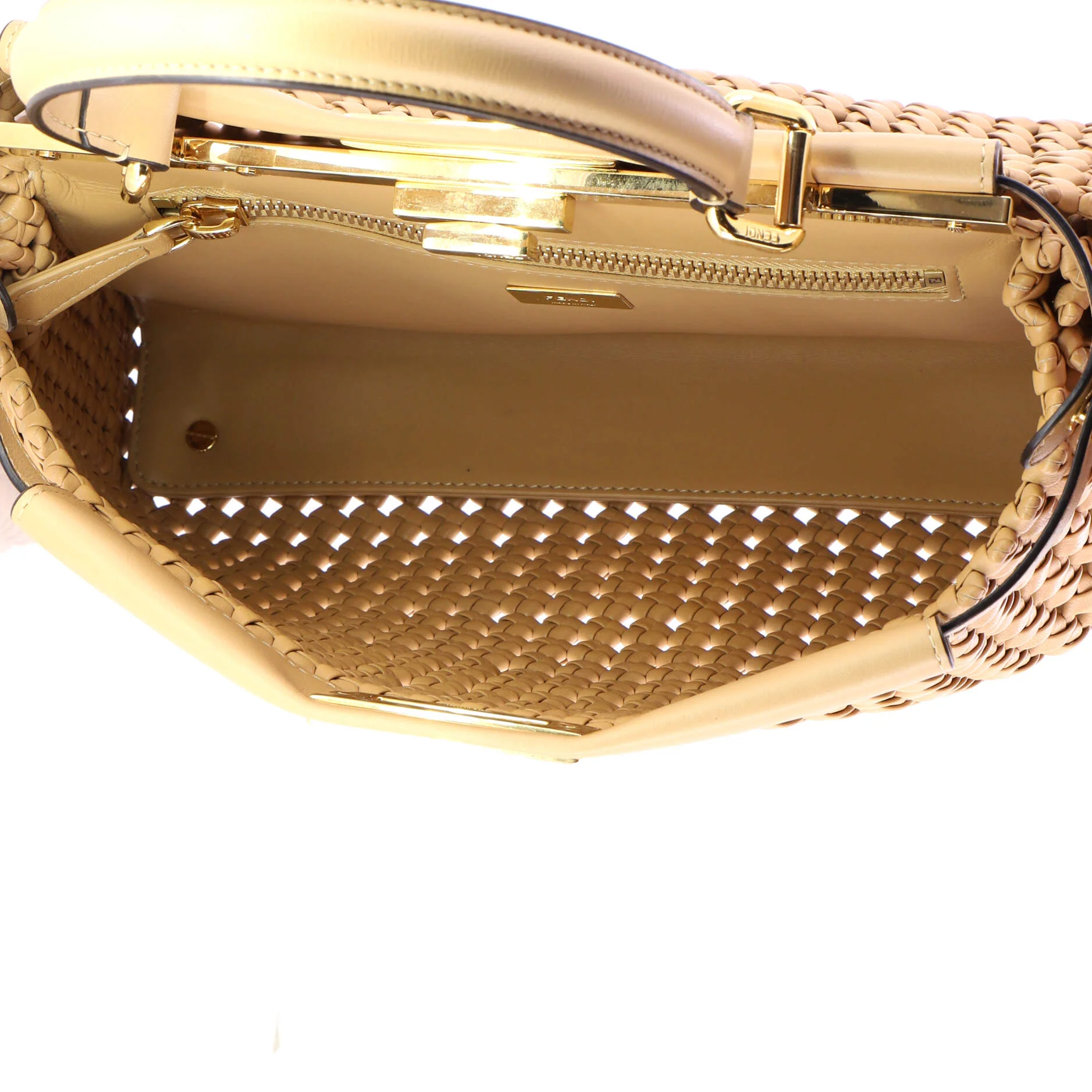 Peekaboo Bag Woven Nappa Leather Regular - Image 5