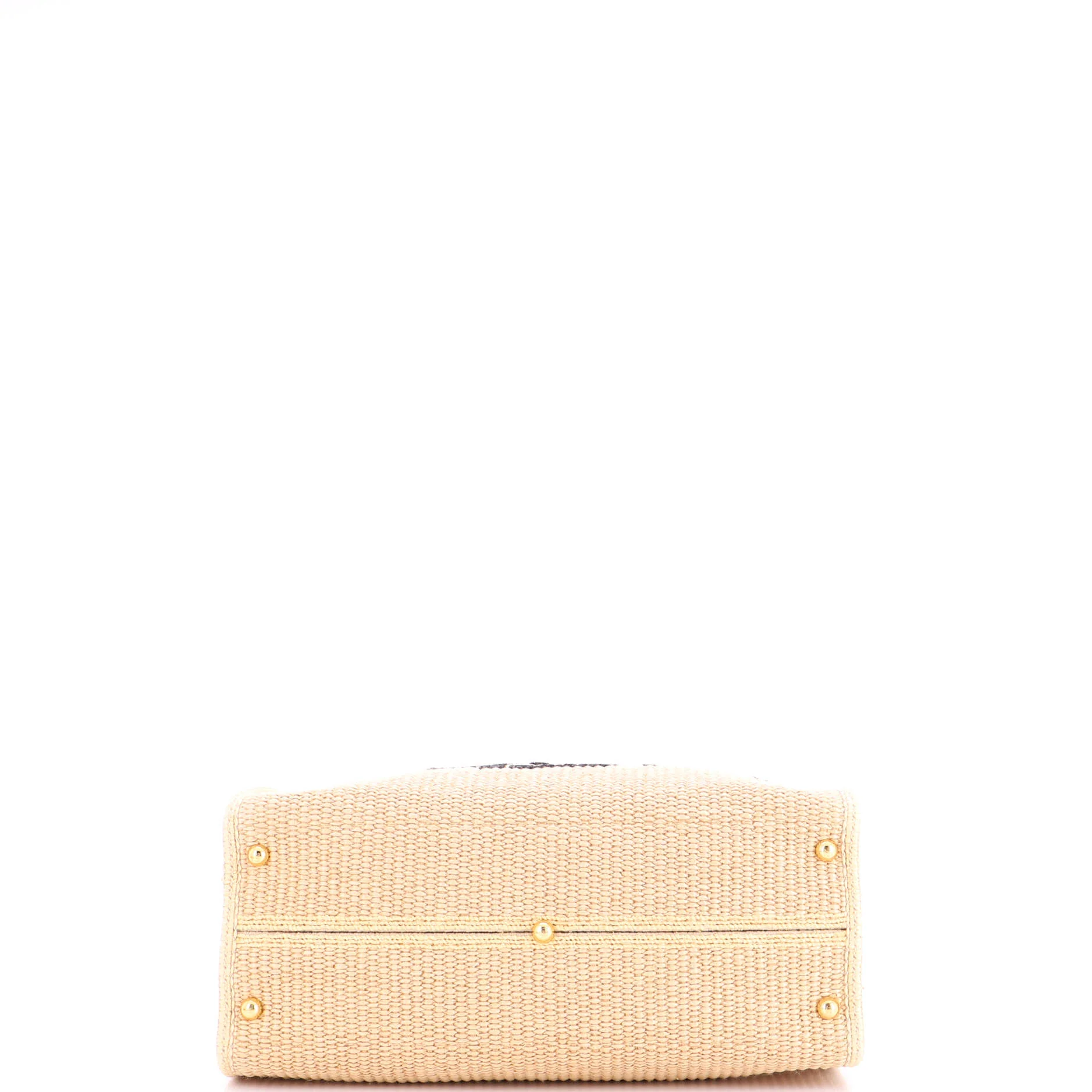 Sunshine Shopper Tote Woven Raffia Medium - Image 4