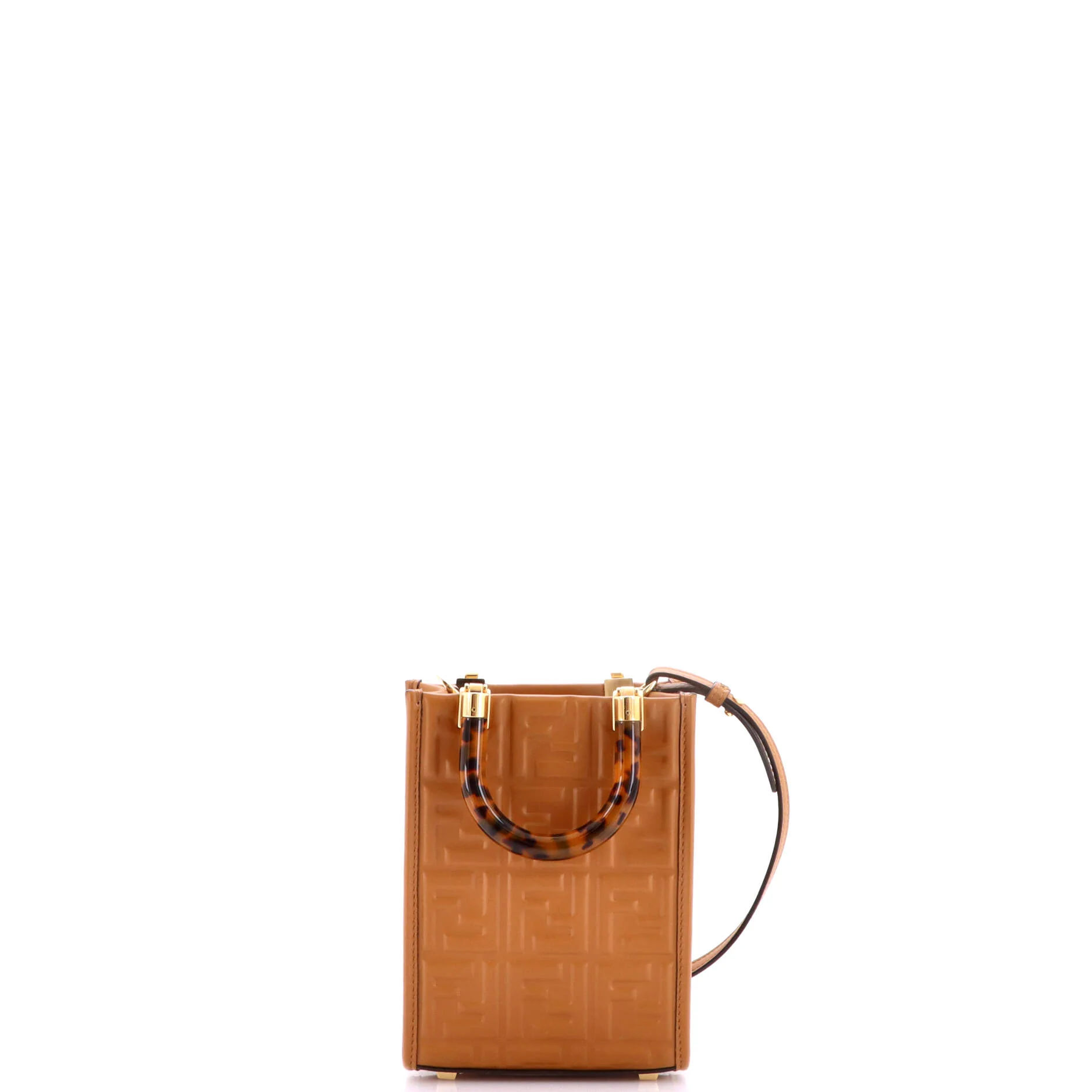 Sunshine Shopper Tote Zucca Embossed Leather Mini - Image 3