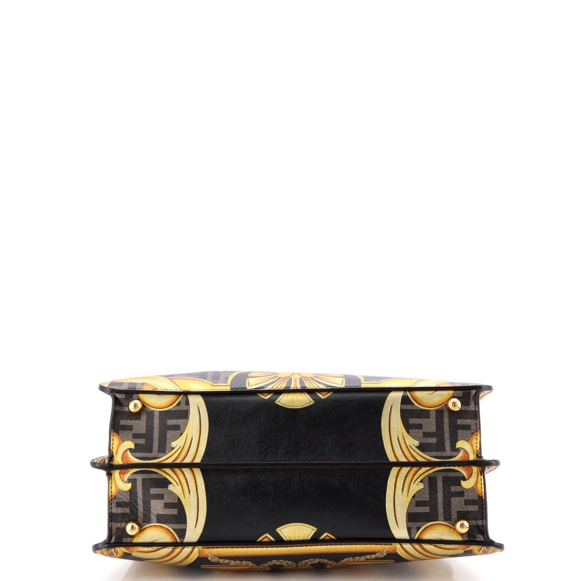 x Versace Fendace ISeeU Peekaboo Bag Printed Laminated Leather Medium - Image 4