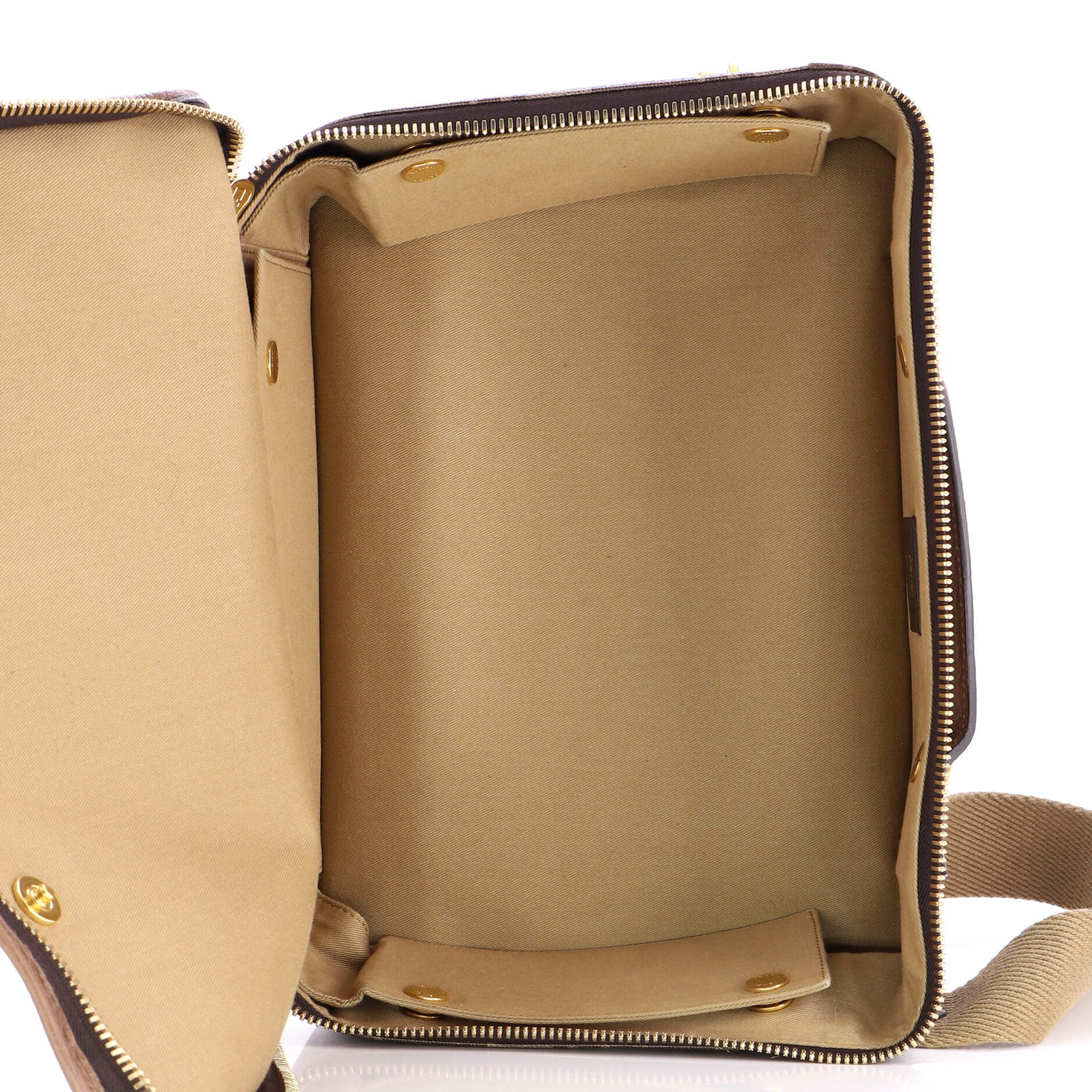 Zip Around Travel Bag Zucca Coated Canvas Small - Image 5