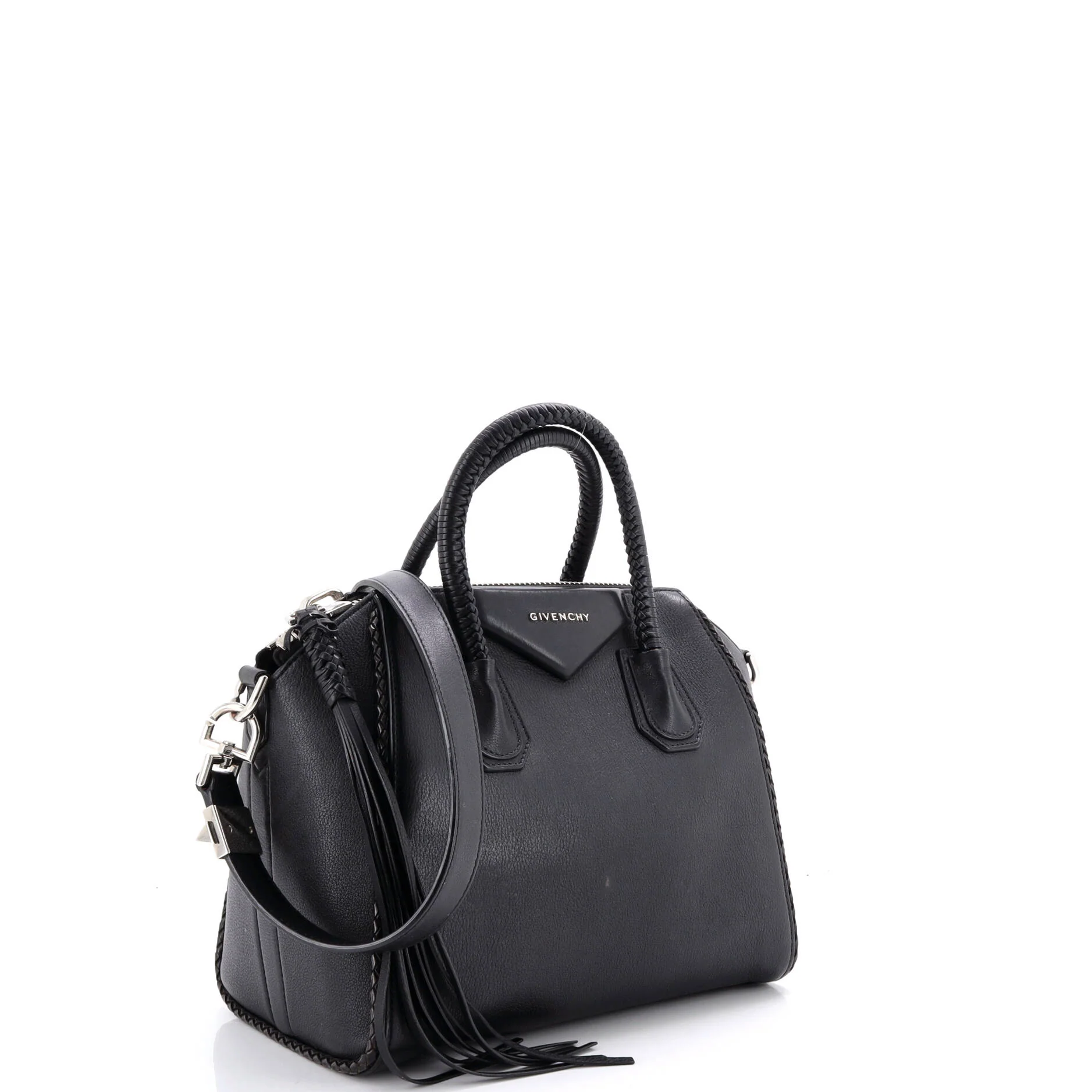 Antigona Bag Leather with Woven Detail Small - Image 2