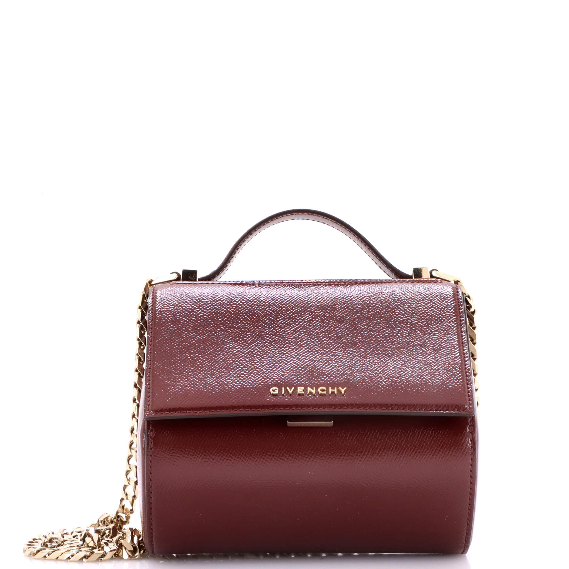 Chain Pandora Box Bag Leather Mini