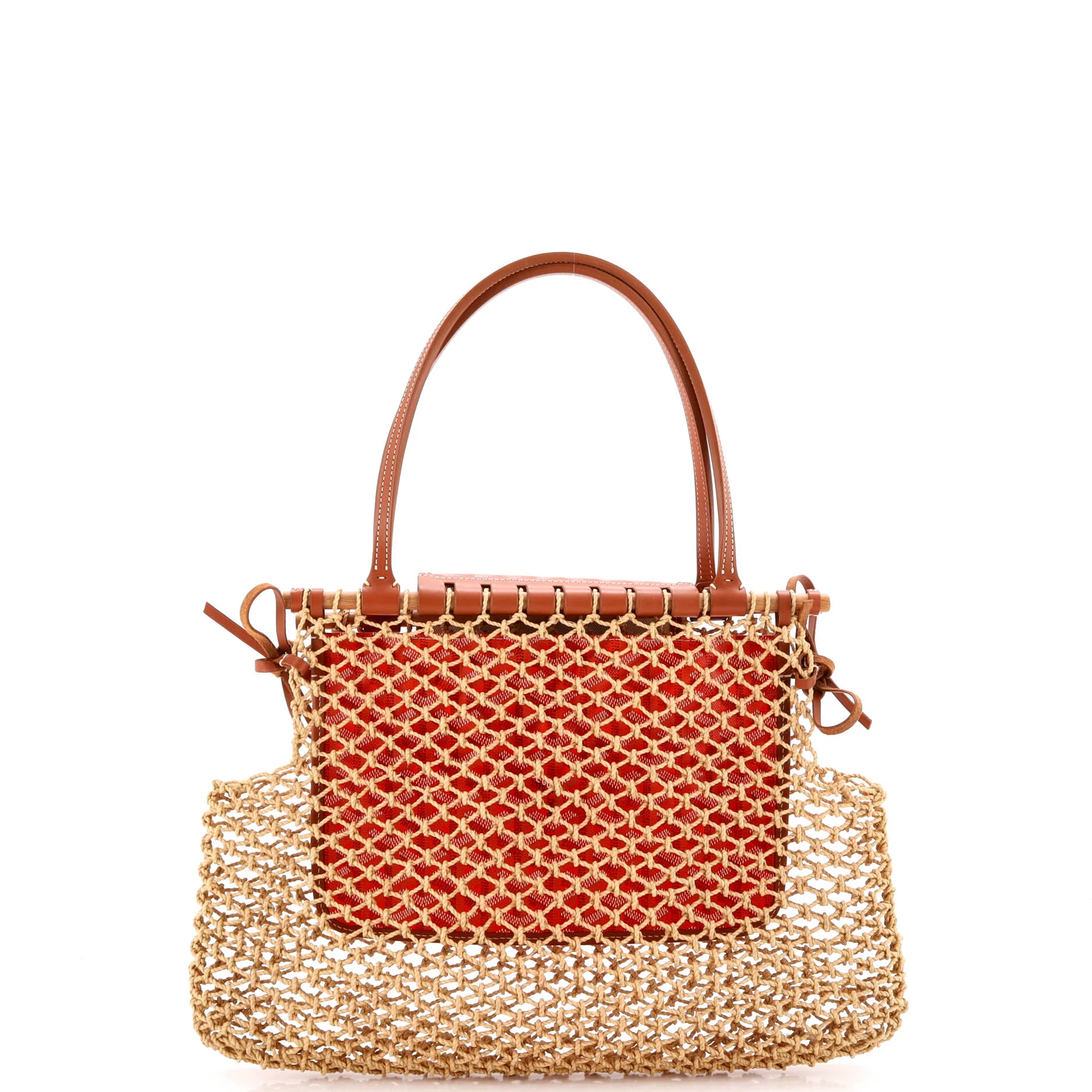 Aligre Bag Raffia Net with Coated Canvas - Image 3