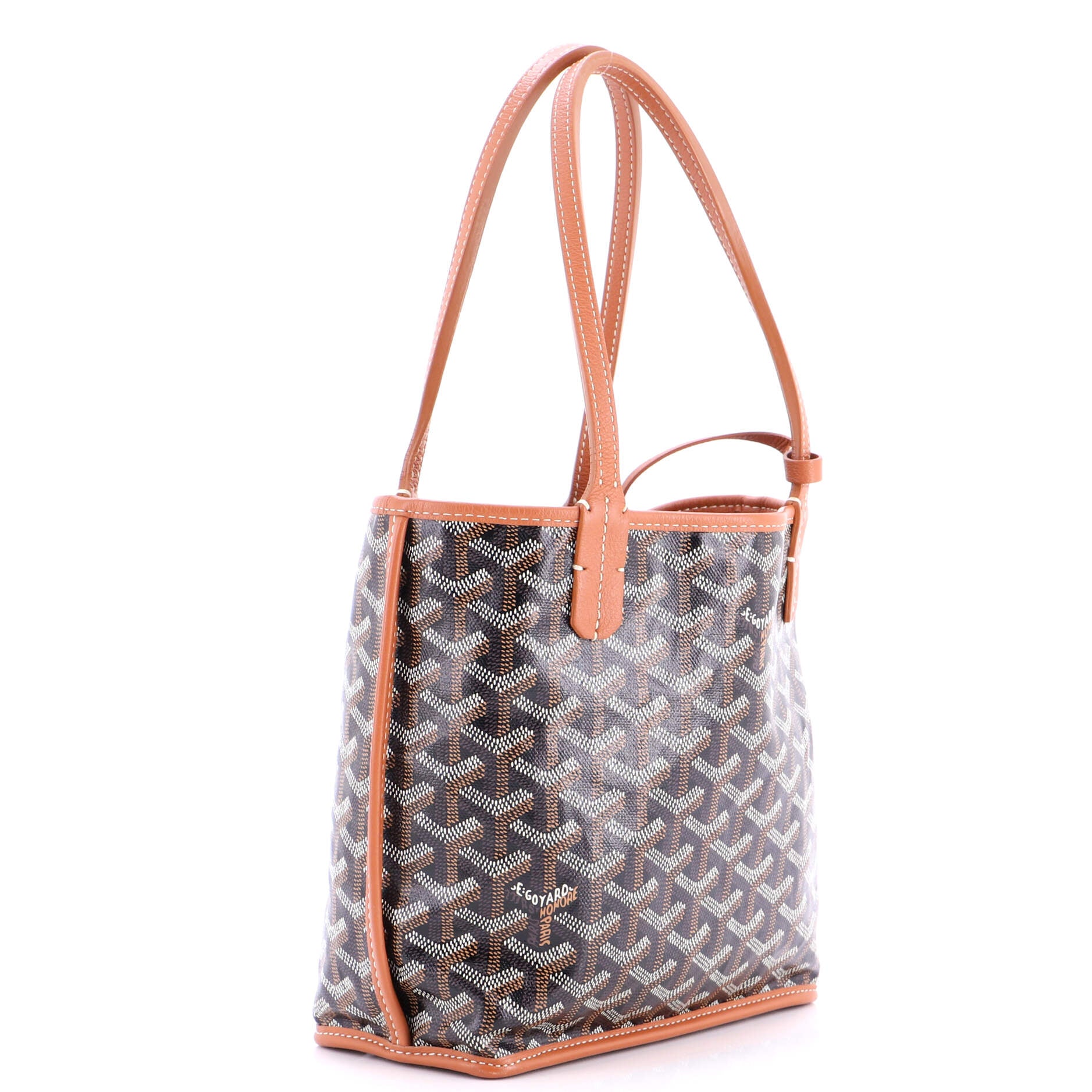 Anjou Reversible Tote Coated Canvas Mini - Image 3