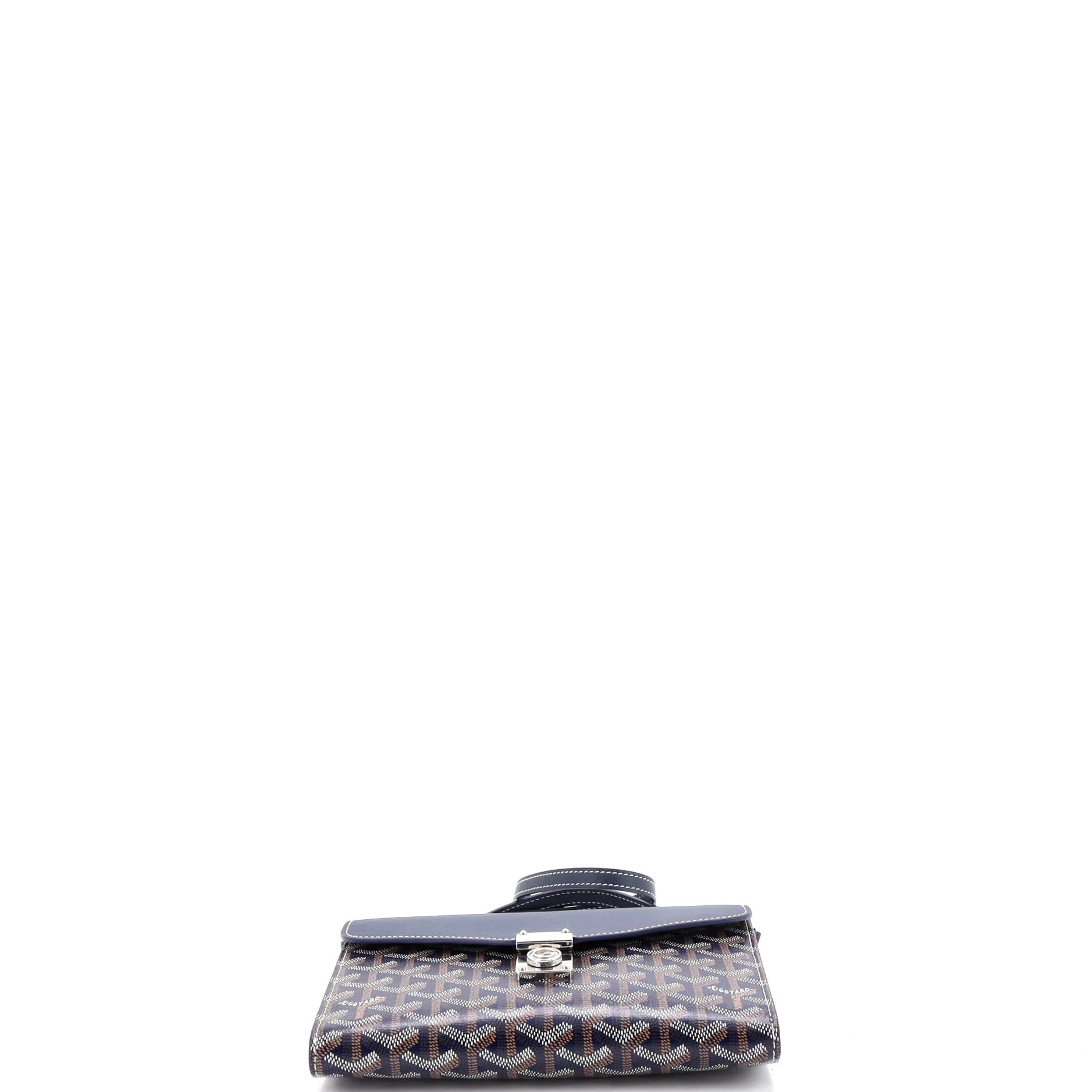 Chypre Wallet on Strap Coated Canvas with Leather - Image 4