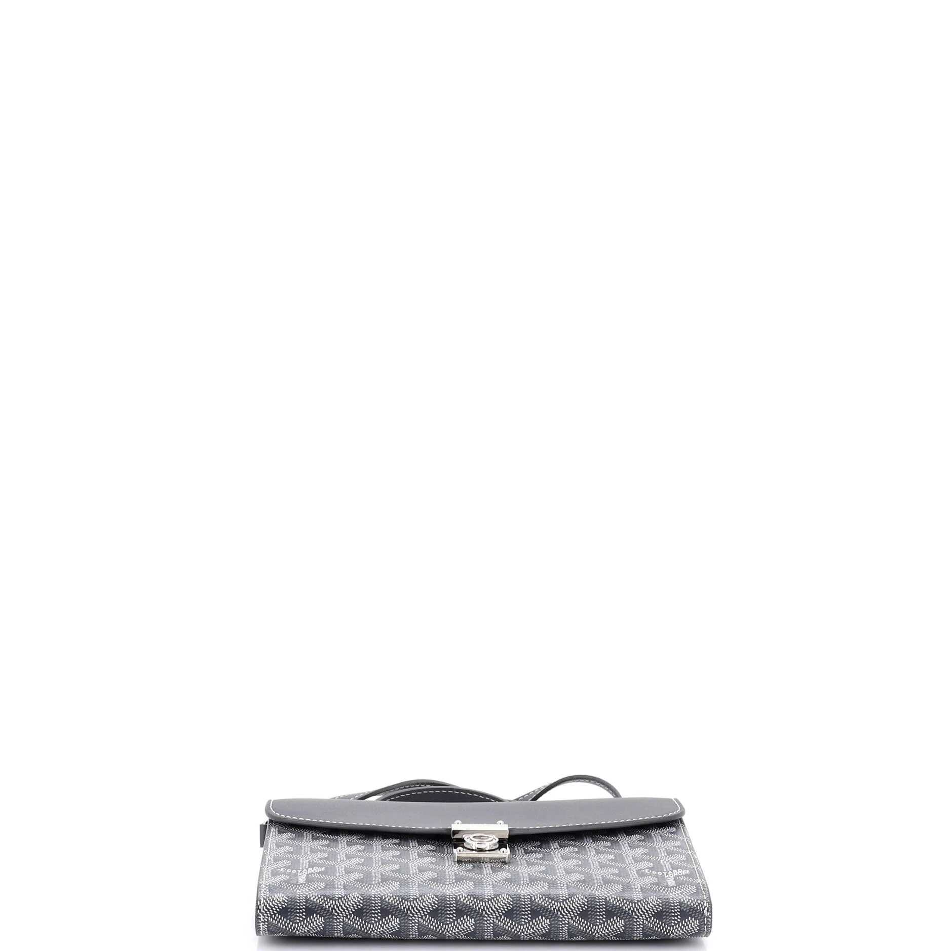 Chypre Wallet on Strap Coated Canvas with Leather - Image 4