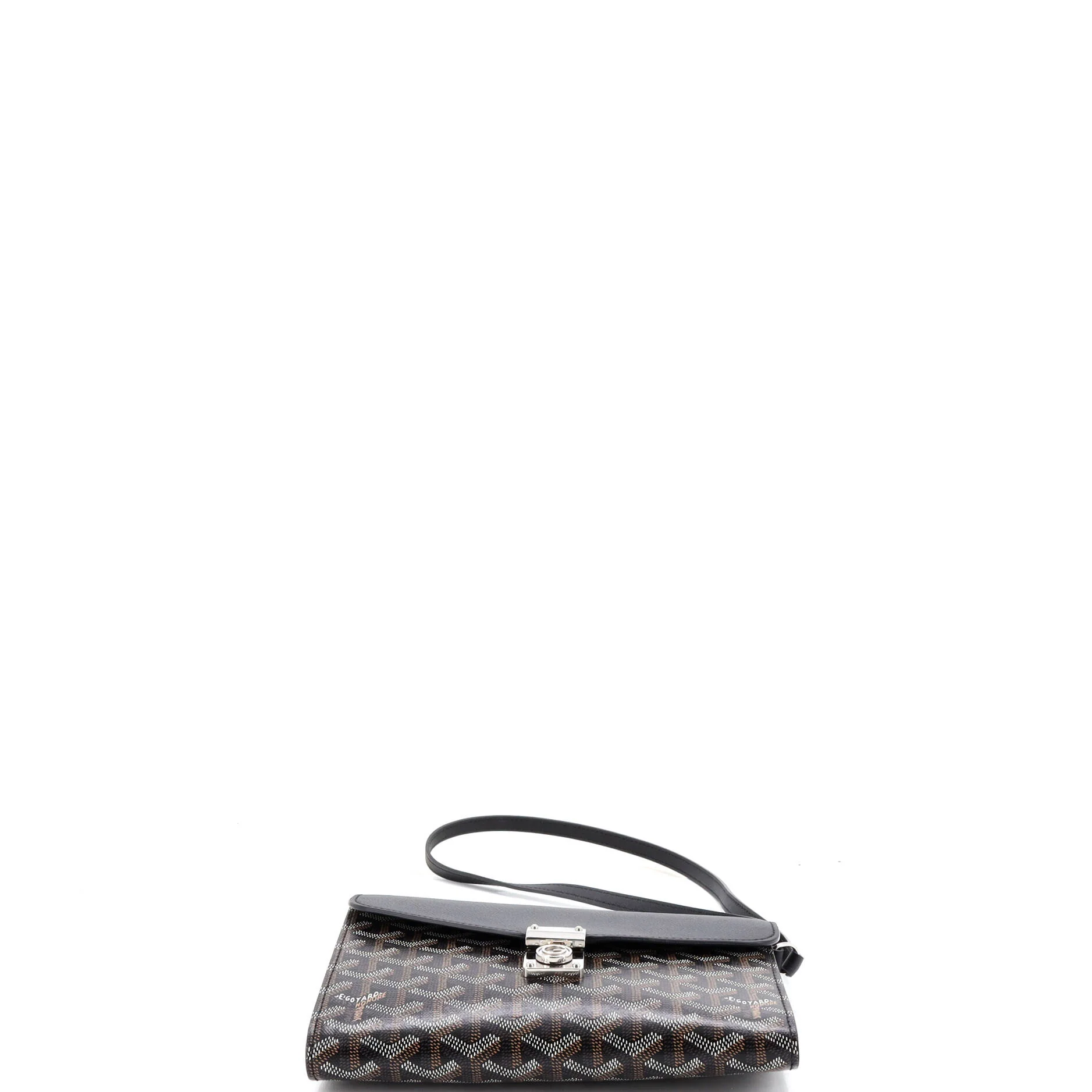 Chypre Wallet on Strap Coated Canvas with Leather - Image 4