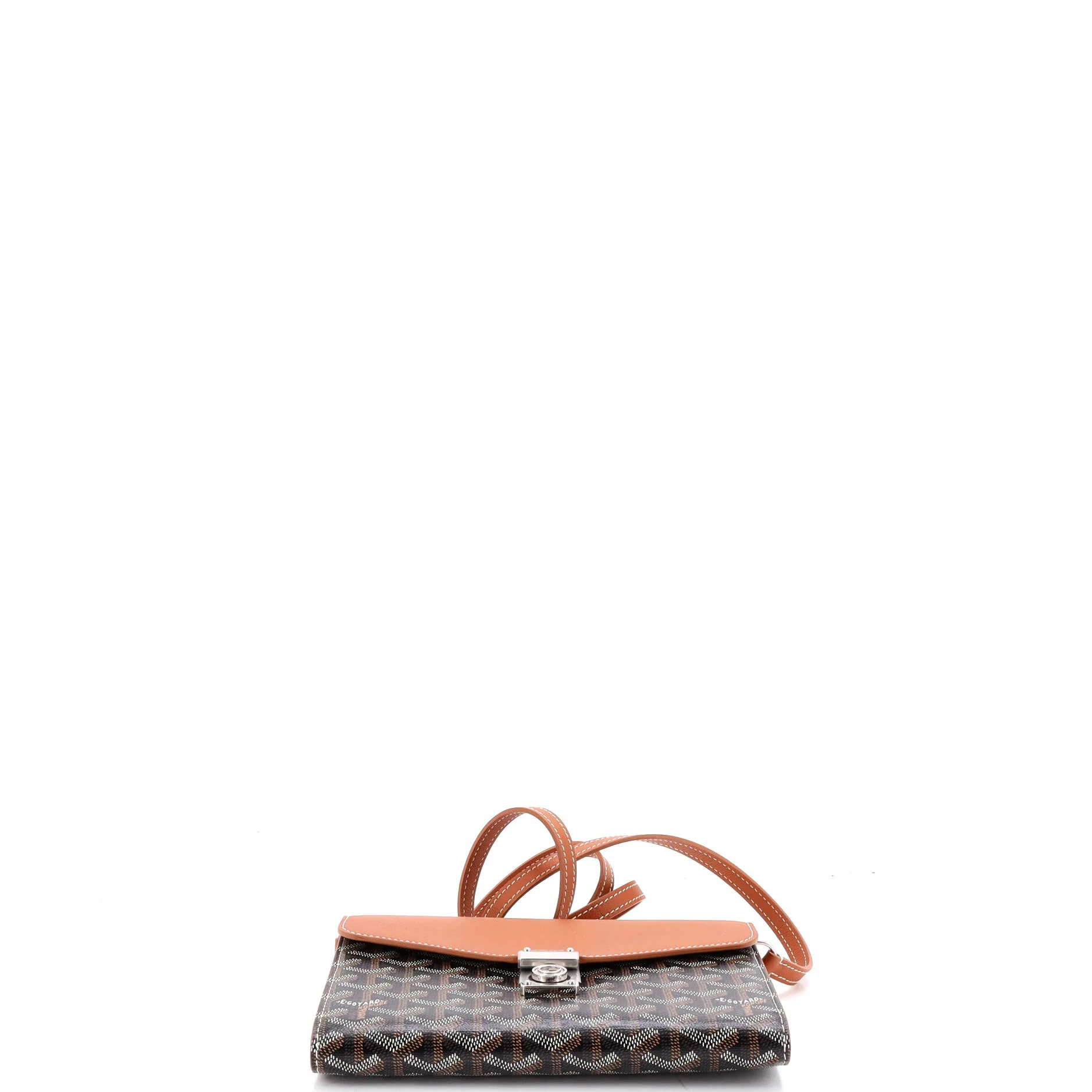 Chypre Wallet on Strap Coated Canvas with Leather - Image 4
