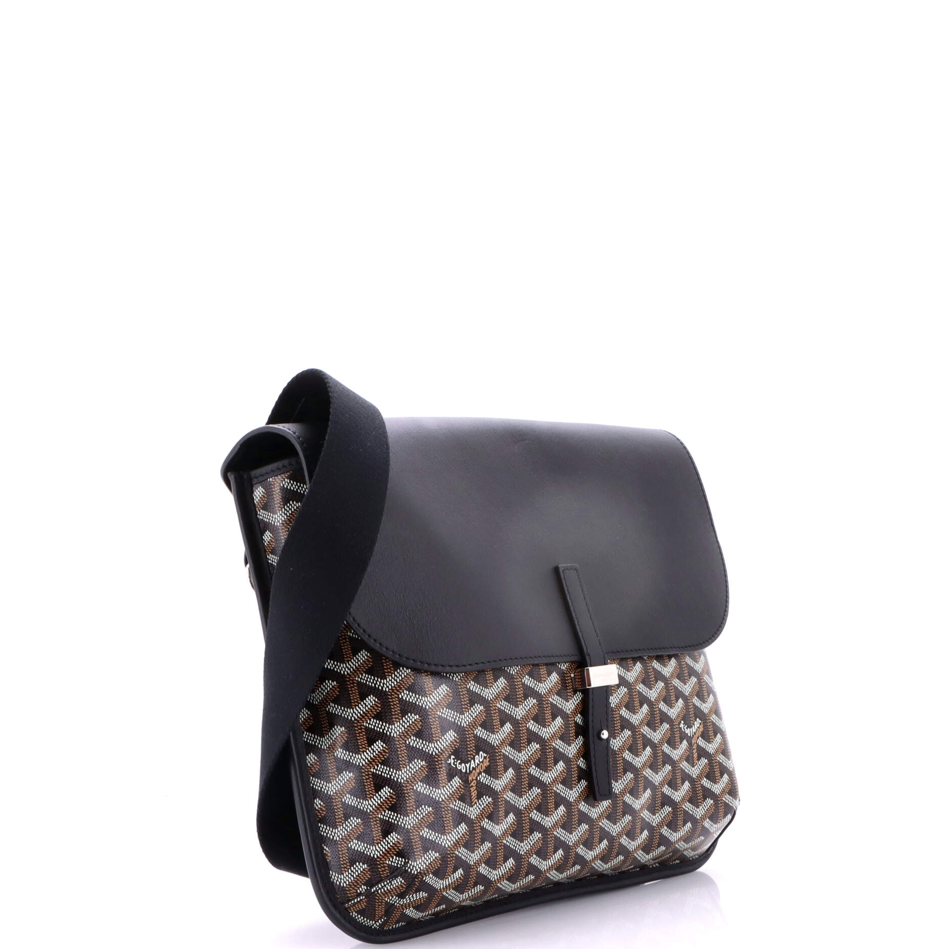 Coursier Messenger Bag Coated Canvas and Leather - Image 2