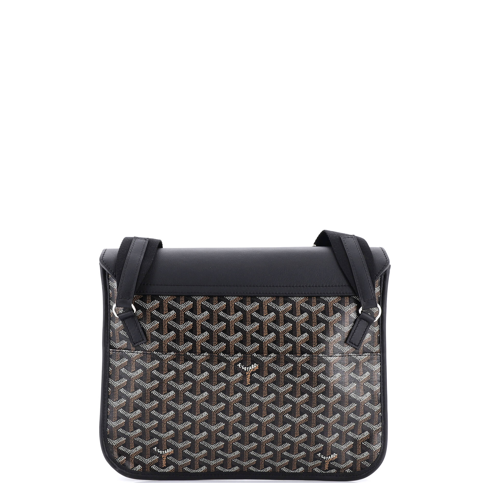 Coursier Messenger Bag Coated Canvas and Leather - Image 3